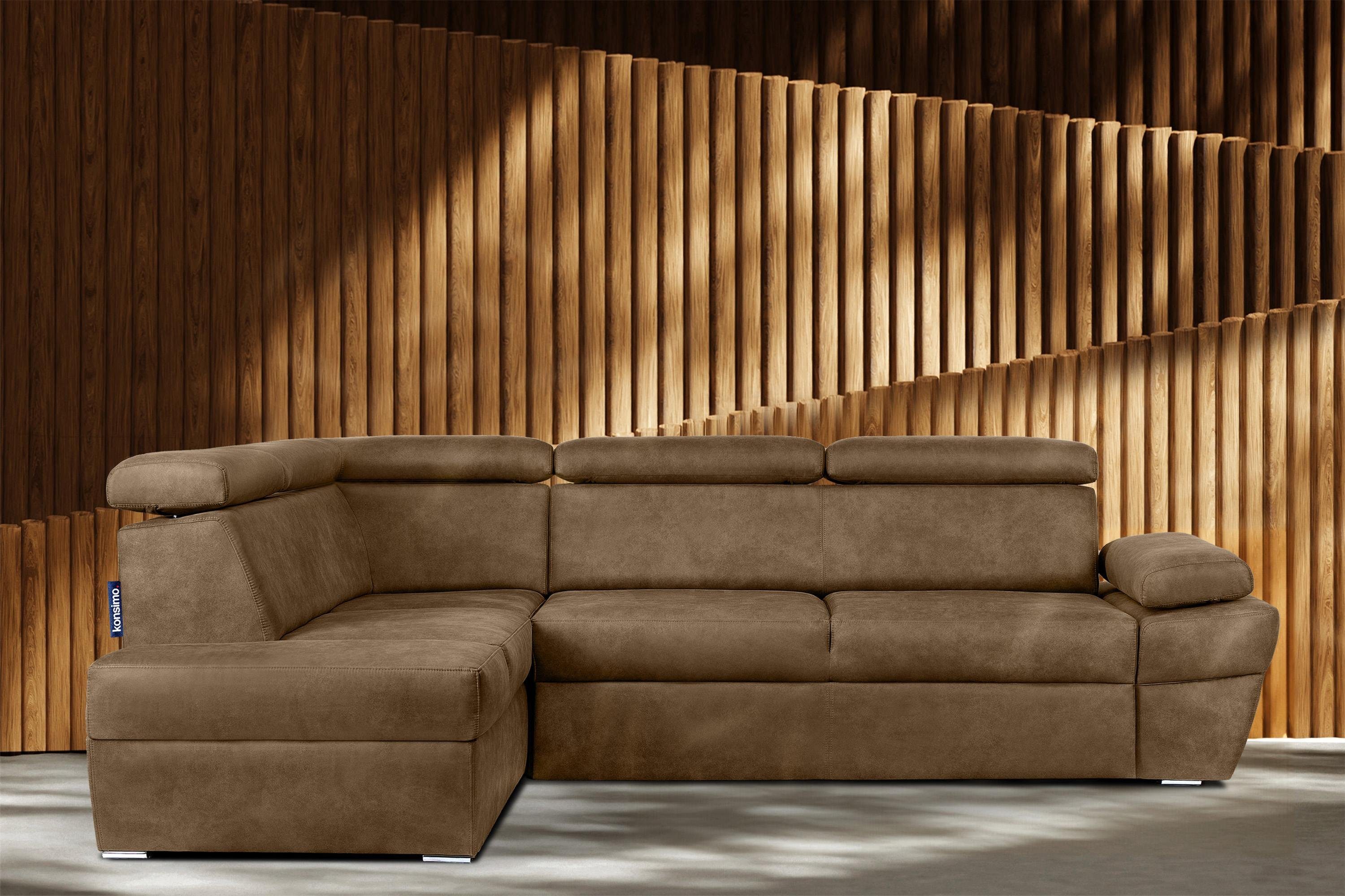 KONSIMO® Ecksofa RATLO Ecksofa, mit Bettfunktion günstig online kaufen