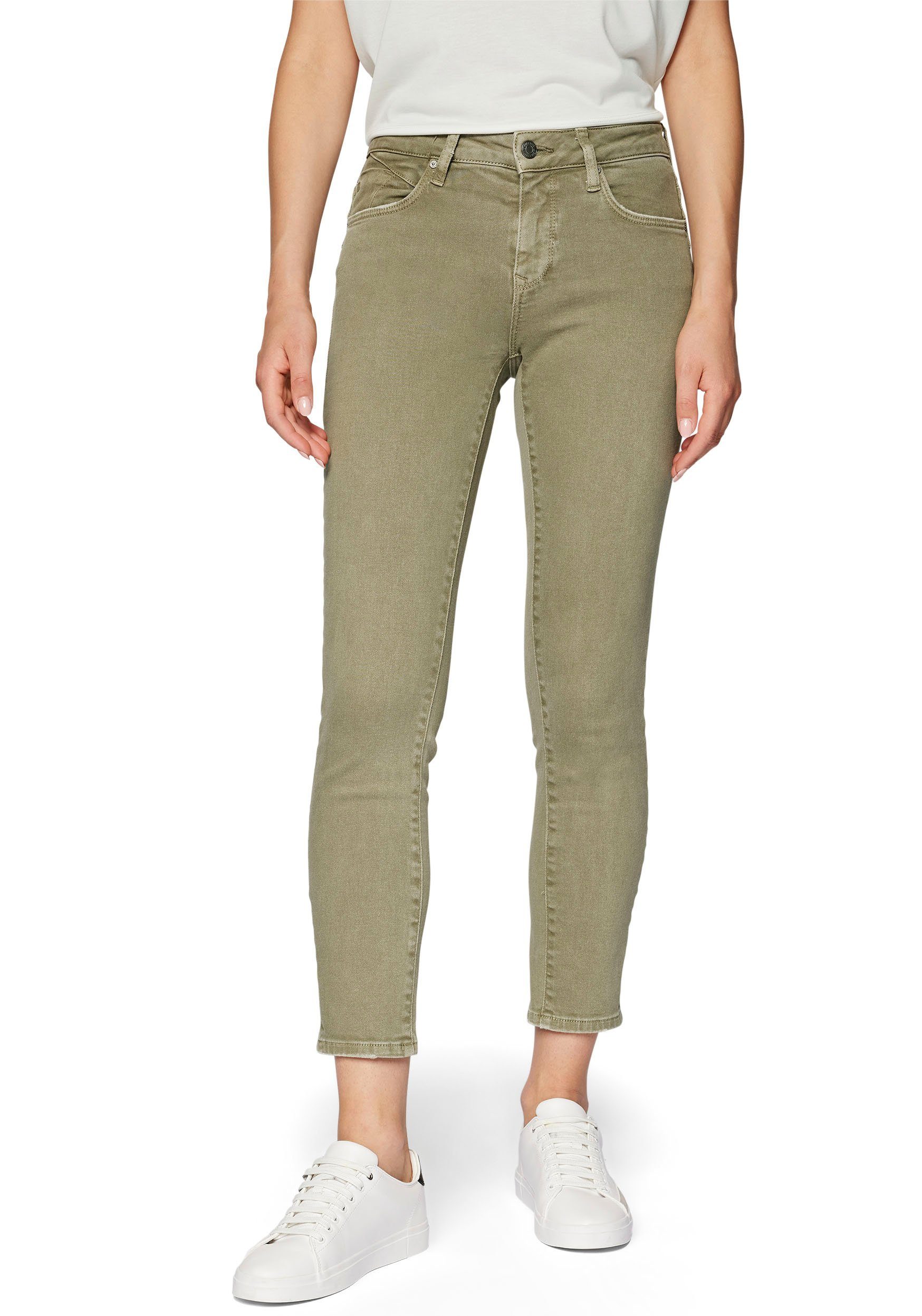 Mavi Skinny-fit-Jeans ADRIANA mit Stretch für den perfekten Sitz aloe green (graugrün)