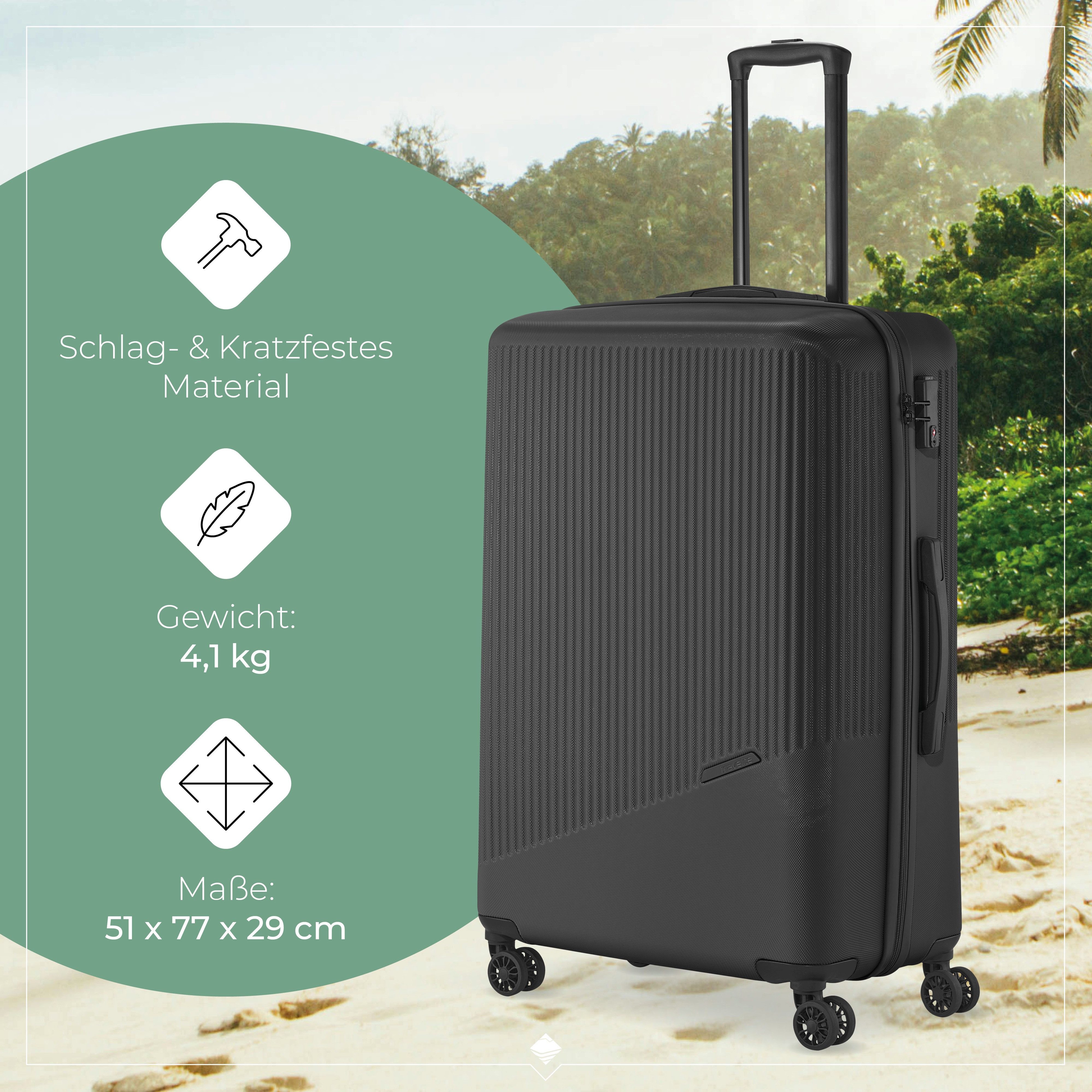travelite Hartschalen-Trolley BALI Reisekoffer Hartschale, 4 Rollen, TSA-Schloss – robustes Reisegepäck