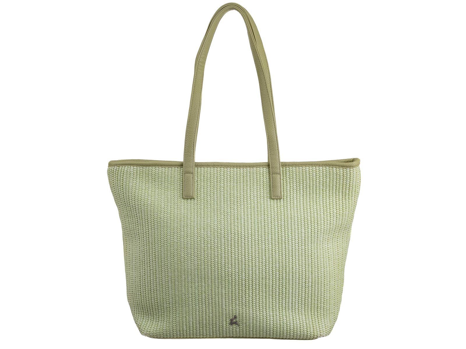 Prato Handtasche LM Joyce Shopper XL Handtasche (1-tlg), Stroh-Look pistachio | Handtaschen