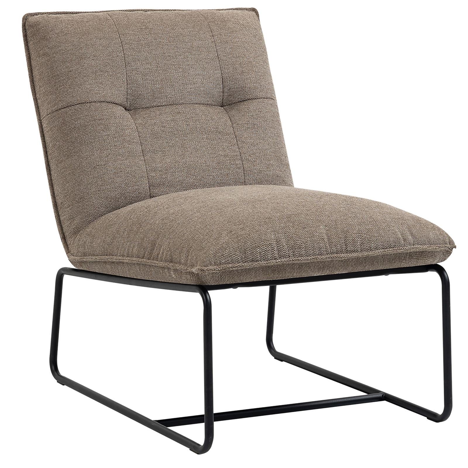 CARO-Möbel Relaxsessel, Relaxsessel Polstersessel Wohnzimmersessel Stoffbezug Metall bequem ze | Sessel