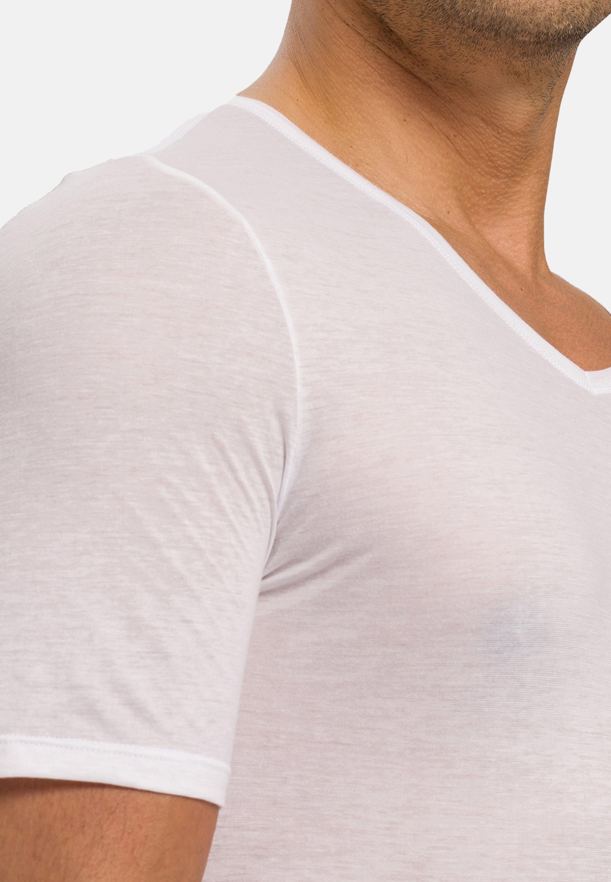 - - Hanro Ultralight Schnelltrocknend Unterhemd / Baumwolle Kurzarm white (1-St) Shirt Unterhemd