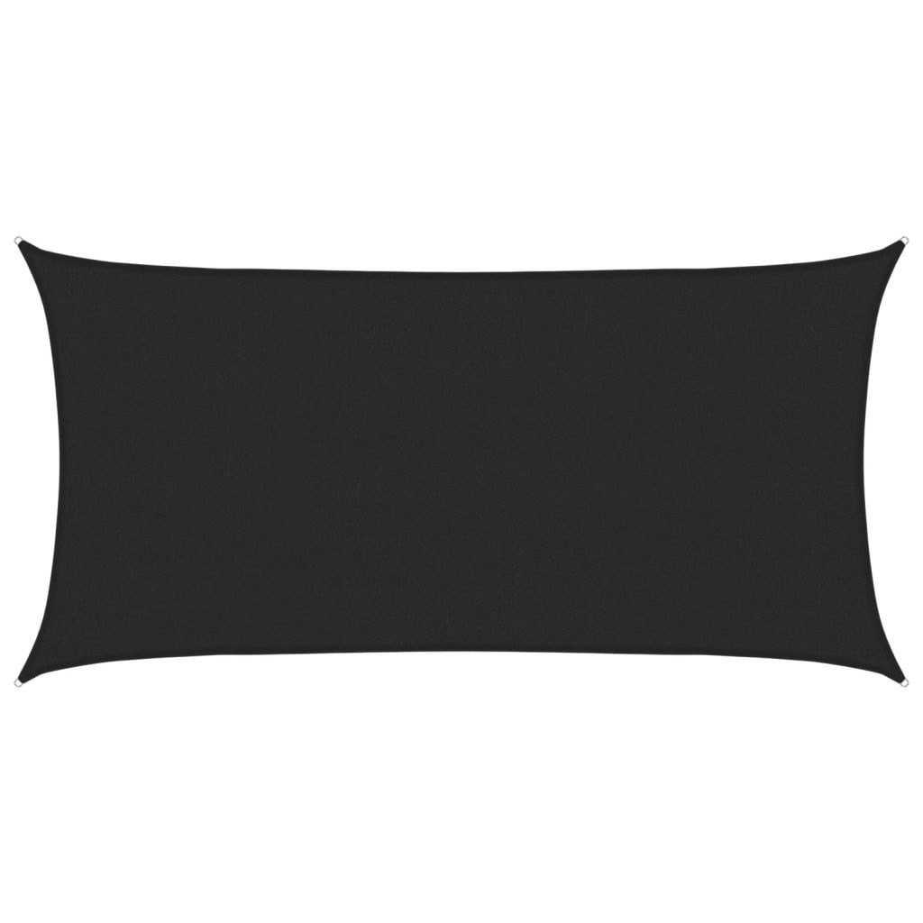 Sonnensegel Sonnensegel 160 g/m² Schwarz 2x4 m HDPE