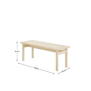 Karup Design Sitzbank PACE BENCH, aus FSC-zertifiziertem Kiefernholz, Größe 120 x 40 cm.
