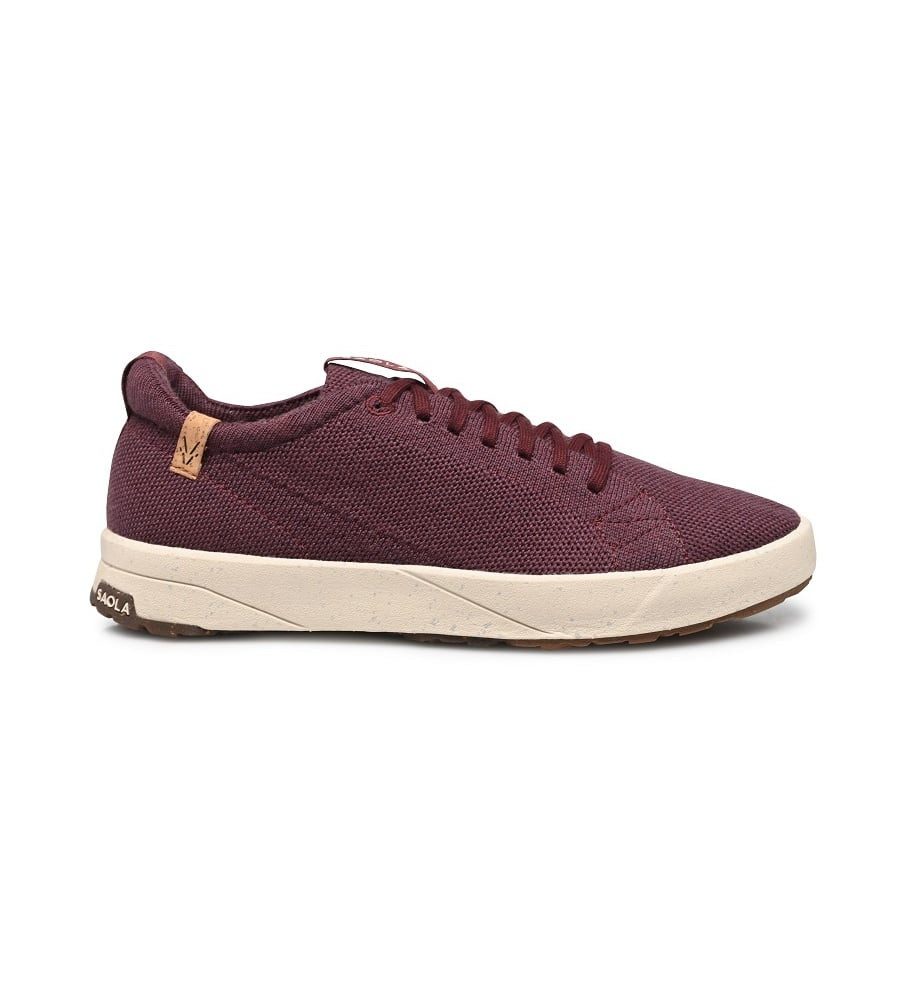SAOLA Cannon Knit 2.0 Wool (Merinowolle) weinrot Damen Sneaker