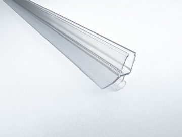 Kristhal Dusch- & Baddesign Duschdichtung Duschtürdichtung unten, mit Schlauch und Abtropfleiste, L: 100 cm, Spaltmaß ca. 13 mm