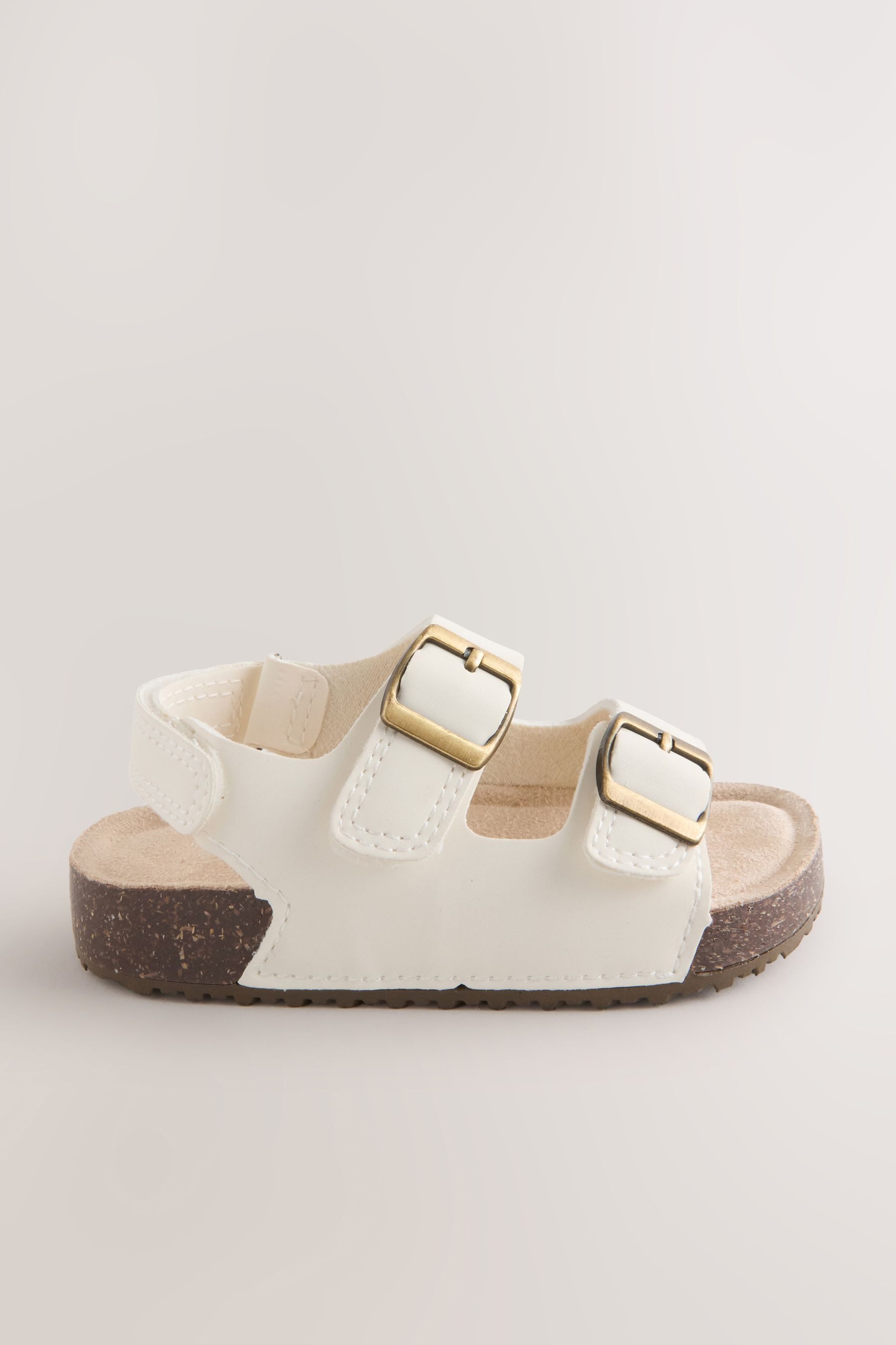Next Sandalen mit zwei schmalen Riemchen + Kork-Fußbett Sandale – Bild 3 von 5