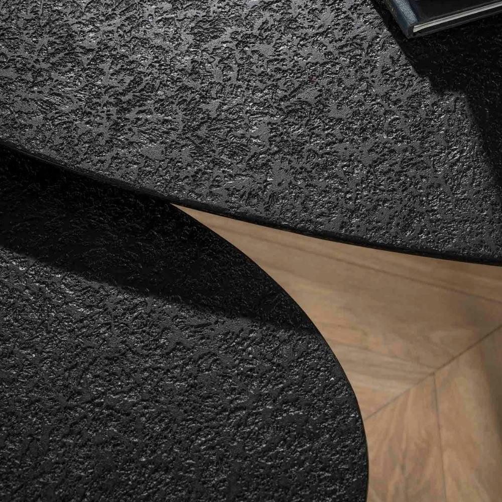 RINGO-Living Couchtisch RINGO-Living Couchtisch Xezal in schwarzer Metall Optik 410x800x590mm