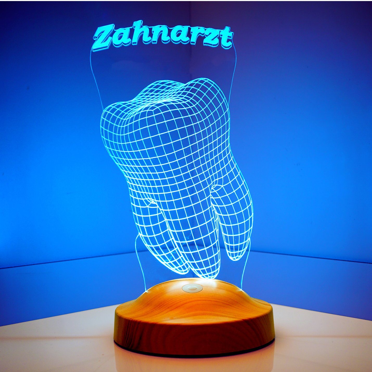 integriert, 3D Leuchte LED und Praxis, Farben Beruf Nachttischlampe Geschenk Medizin, Zahnarzt 7 Dentist Geschenke fest Geschenkelampe Bürolicht für Dentist