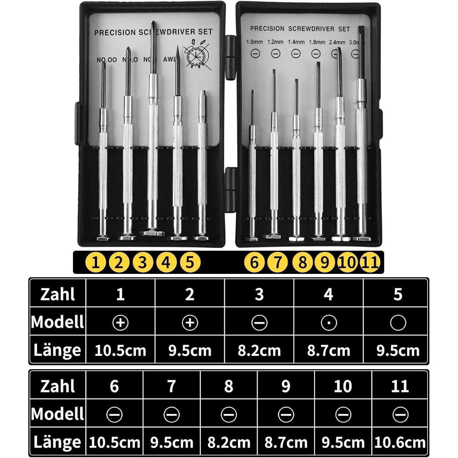 LuxusKollektion Bit-Schraubendreher Schraubendreher Set Feinmechaniker Uhrm günstig online kaufen