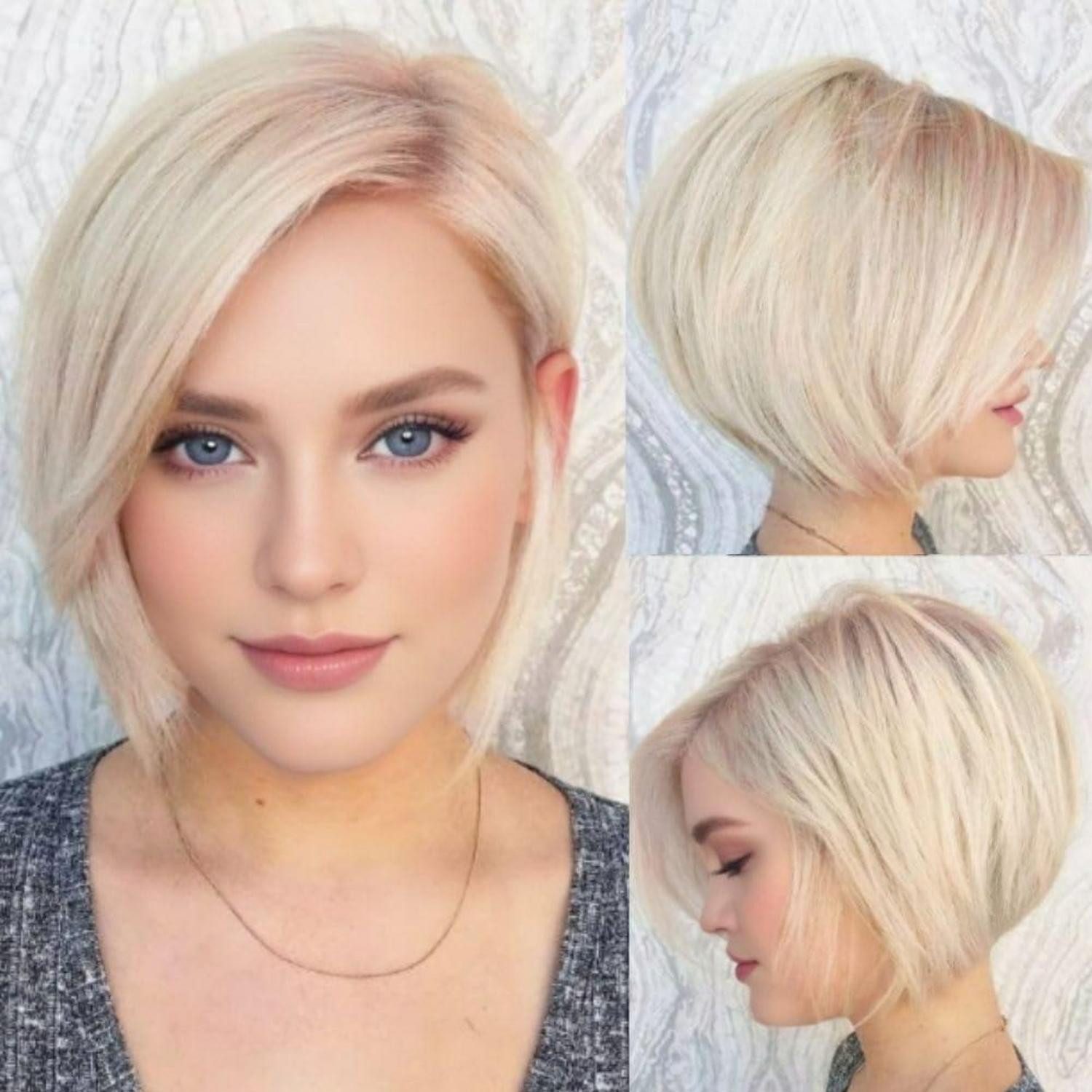 LuxusKollektion Kunsthaarperücke Perücke Bob Kurz Seitenteil Synthetisch Geschichtet Damen beige blonde
