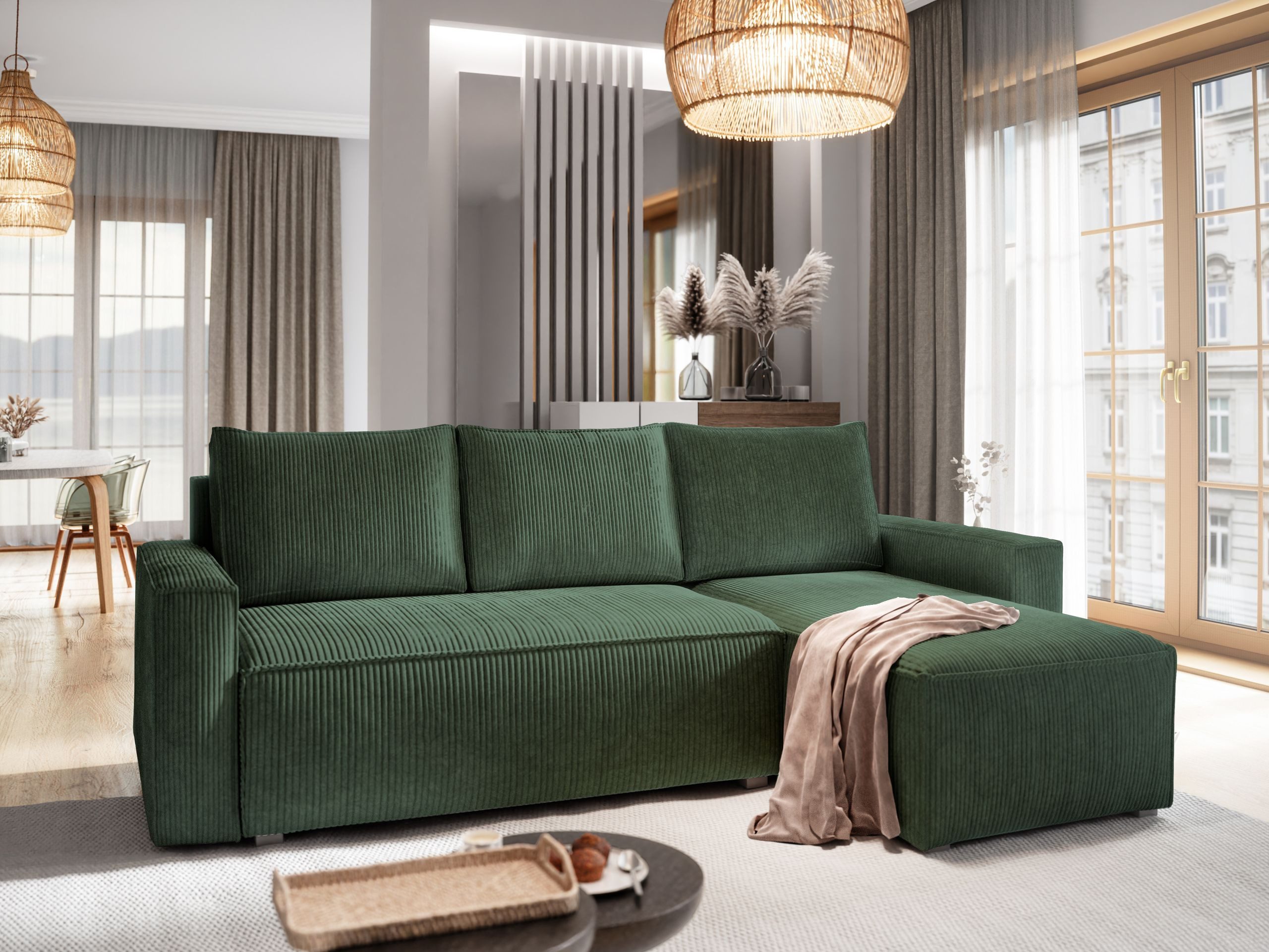 Masseno Ecksofa POTARO mit Schlaffunktion L-Form, Sofa mit Bettkasten günstig online kaufen