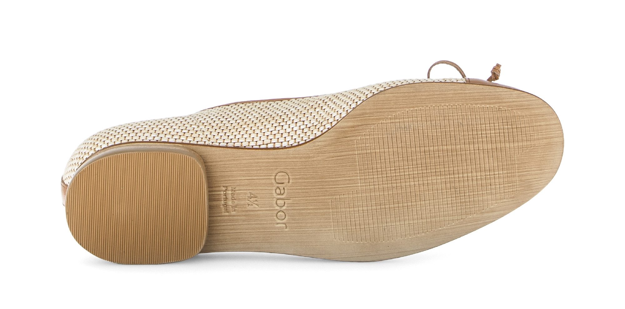 Gabor Ballerina Blockabsatz, Businessschuh, Schupfschuh in runder Form