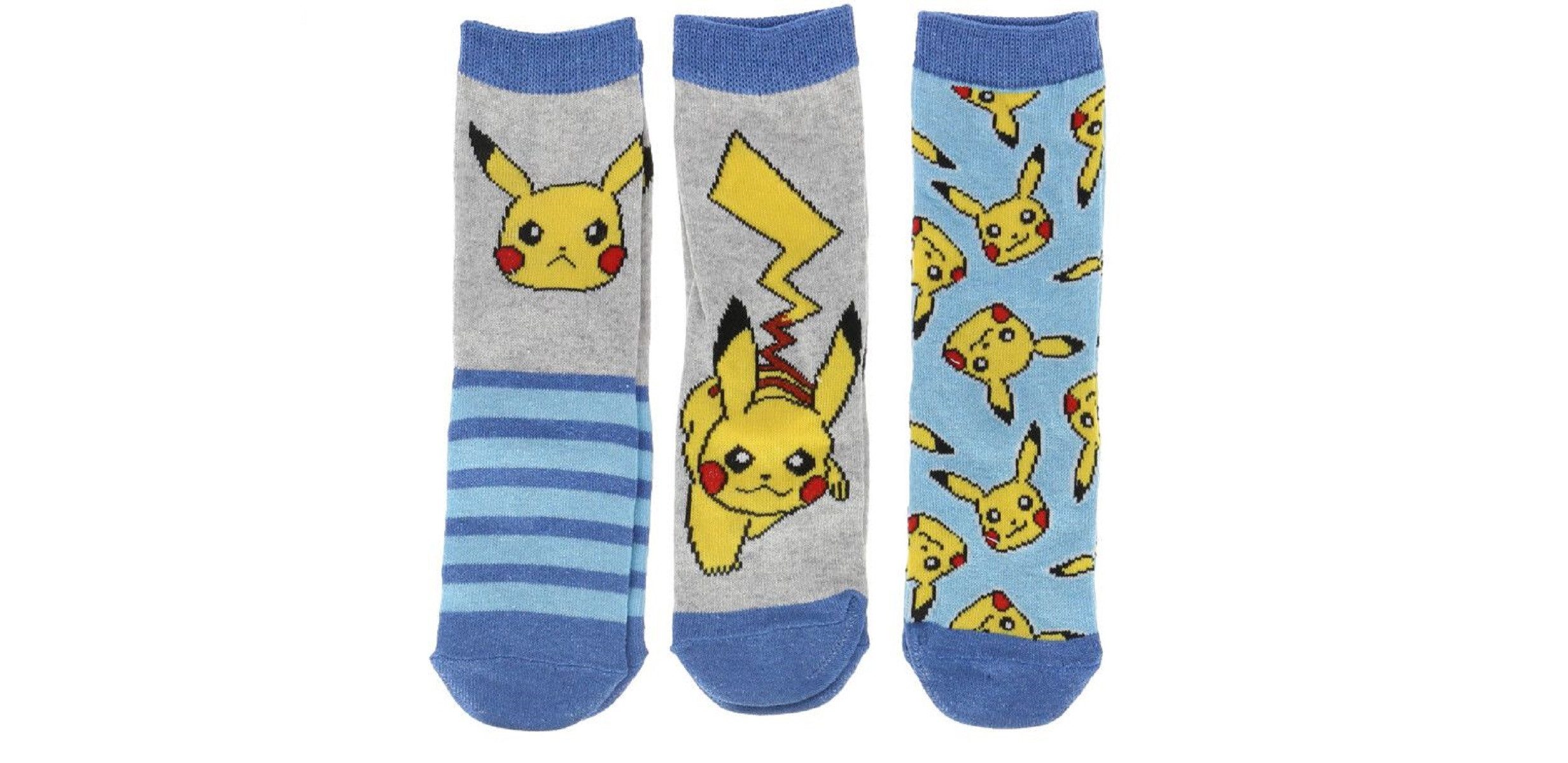 POKÉMON Freizeitsocken Socken 3er set für Kinder mit Verschiedenen Motiven