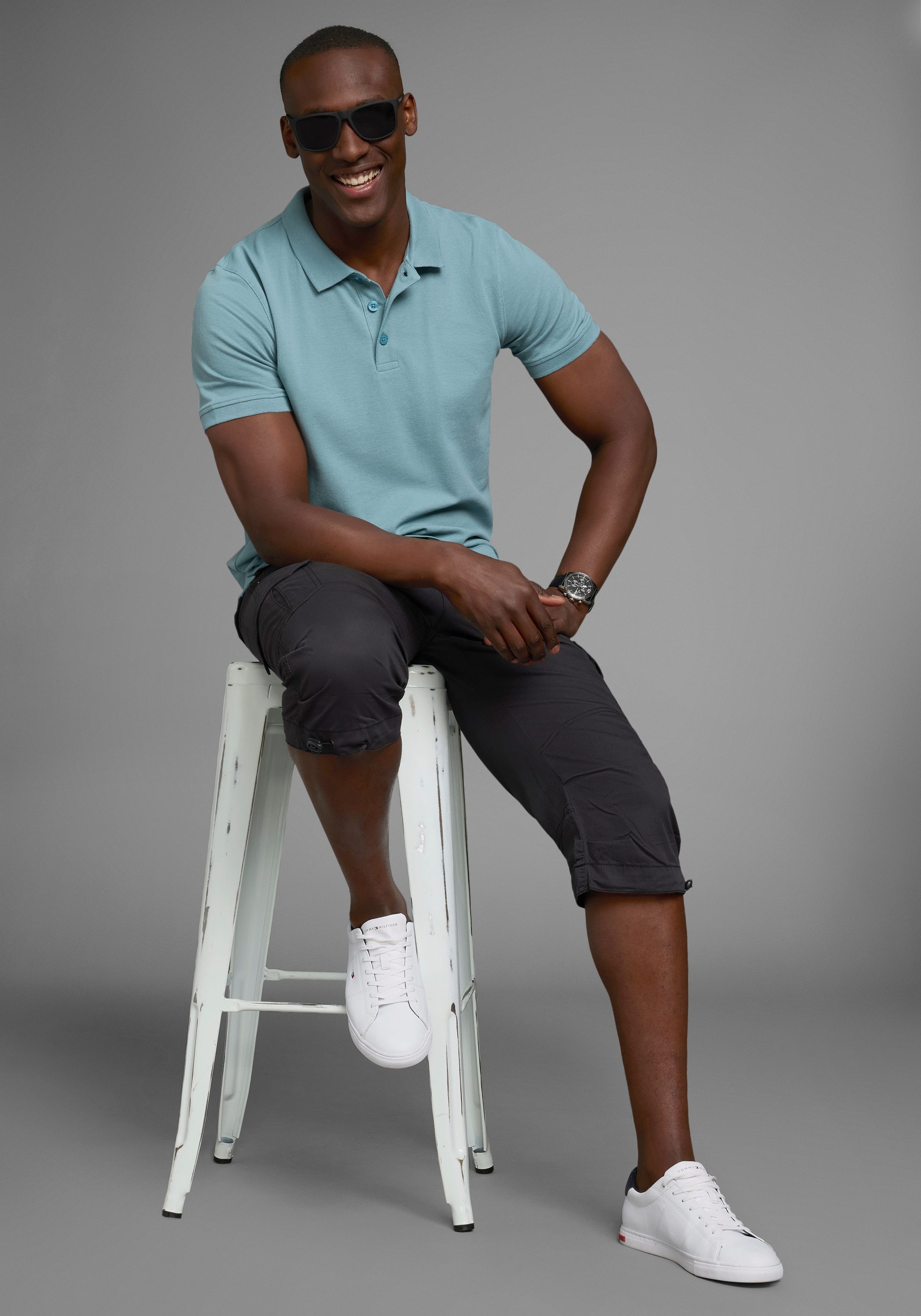 Man's World Poloshirt Kurzarm, lockere Passform, unifarben günstig online kaufen