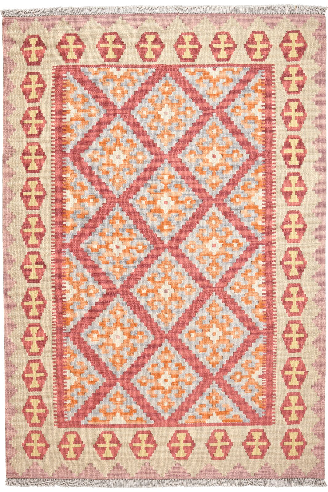 Looma Teppich Kelim Gashgai 184x127cm, rechteckig, Höhe: 5 mm, Gashgai, Schurwolle, Unikat