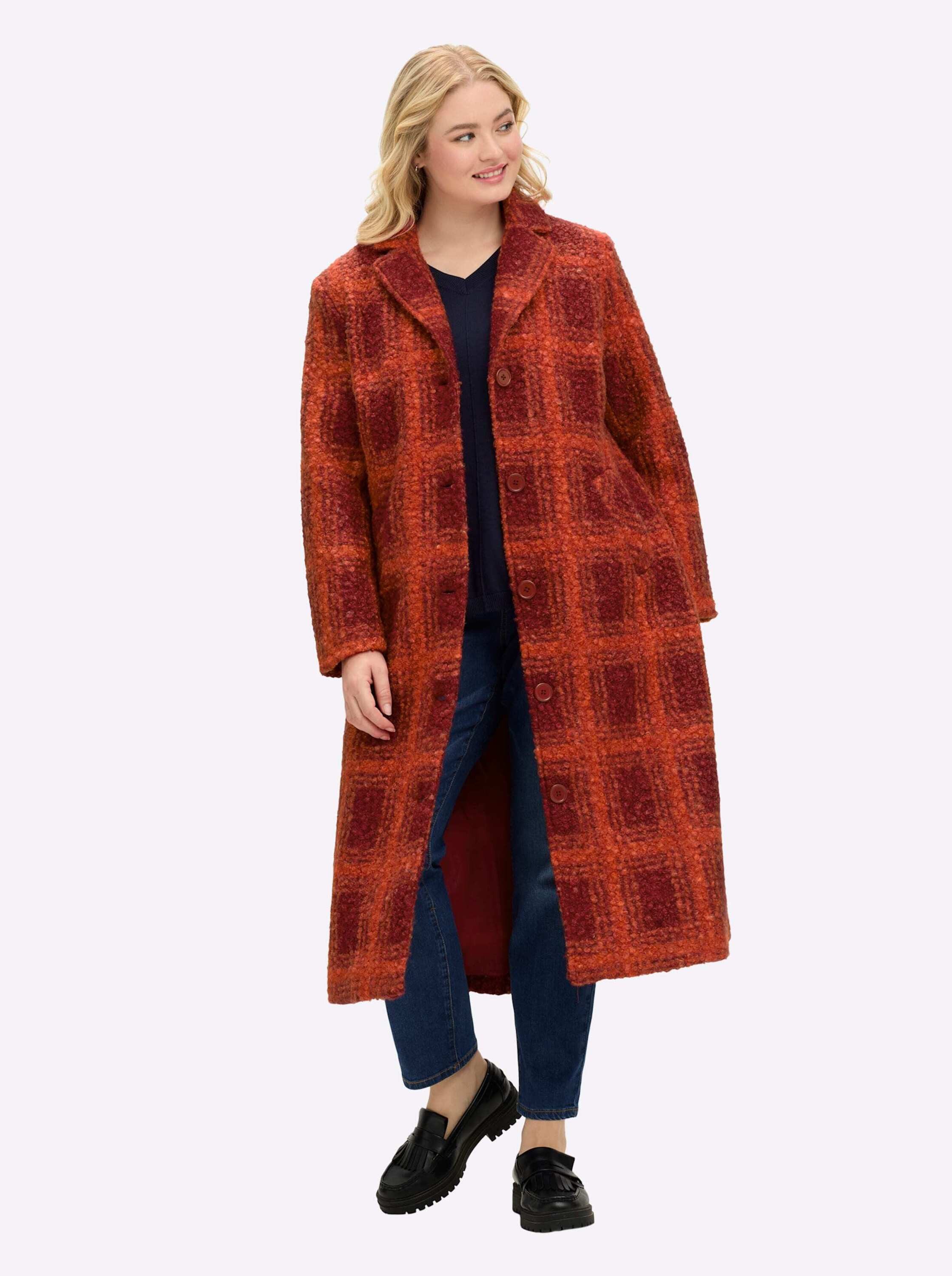 Sheego Langmantel Karo-Mantel