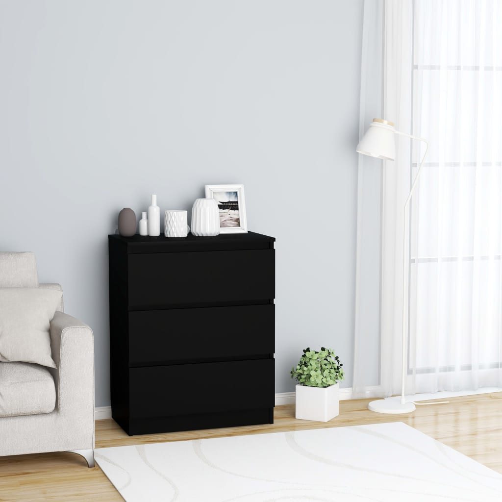 DOTMALL Sideboard Sideboard Schwarz 60x35x76 cm günstig online kaufen