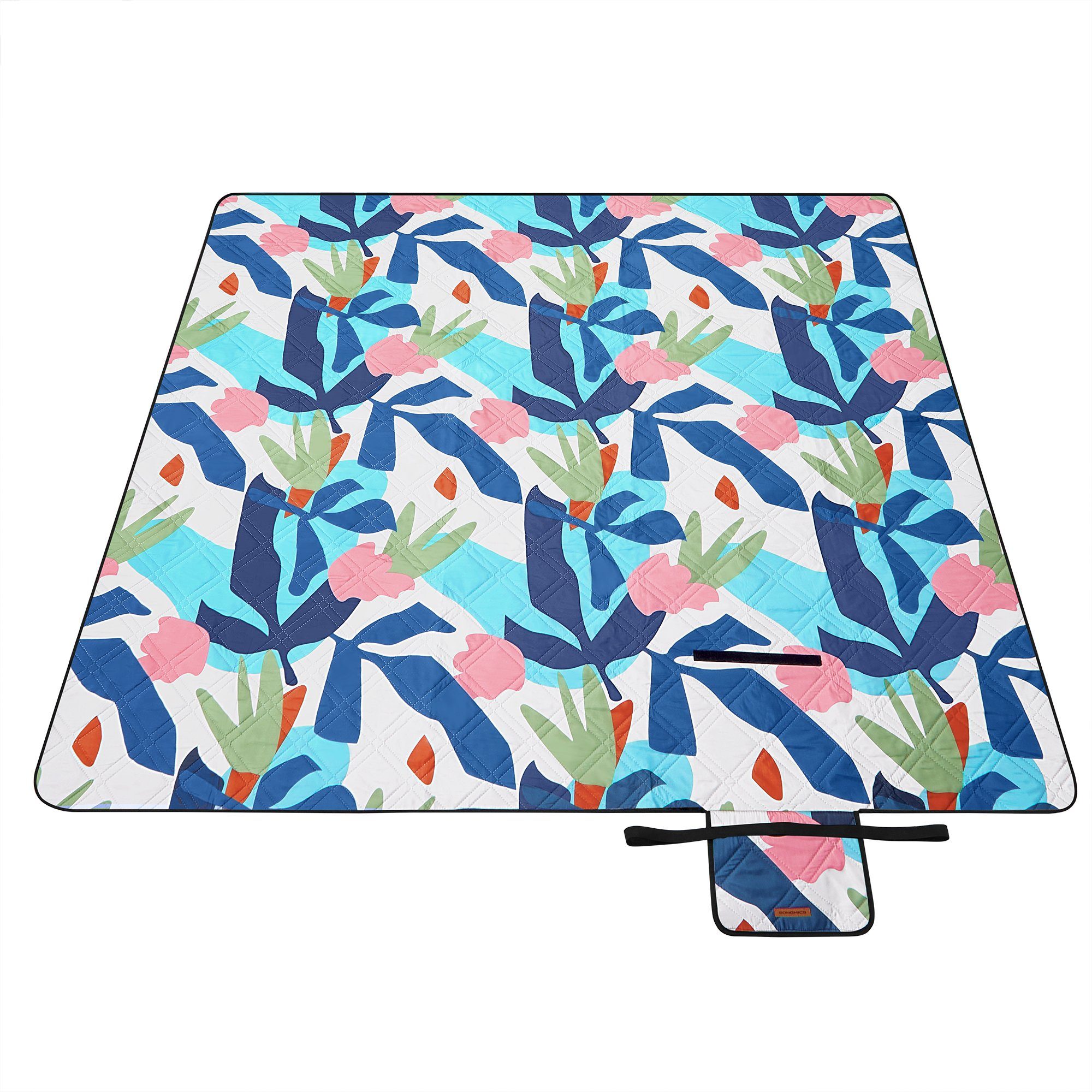 Picknickdecke, SONGMICS, 200x200 cm, wasserdicht, maschinenwaschbar, faltbar