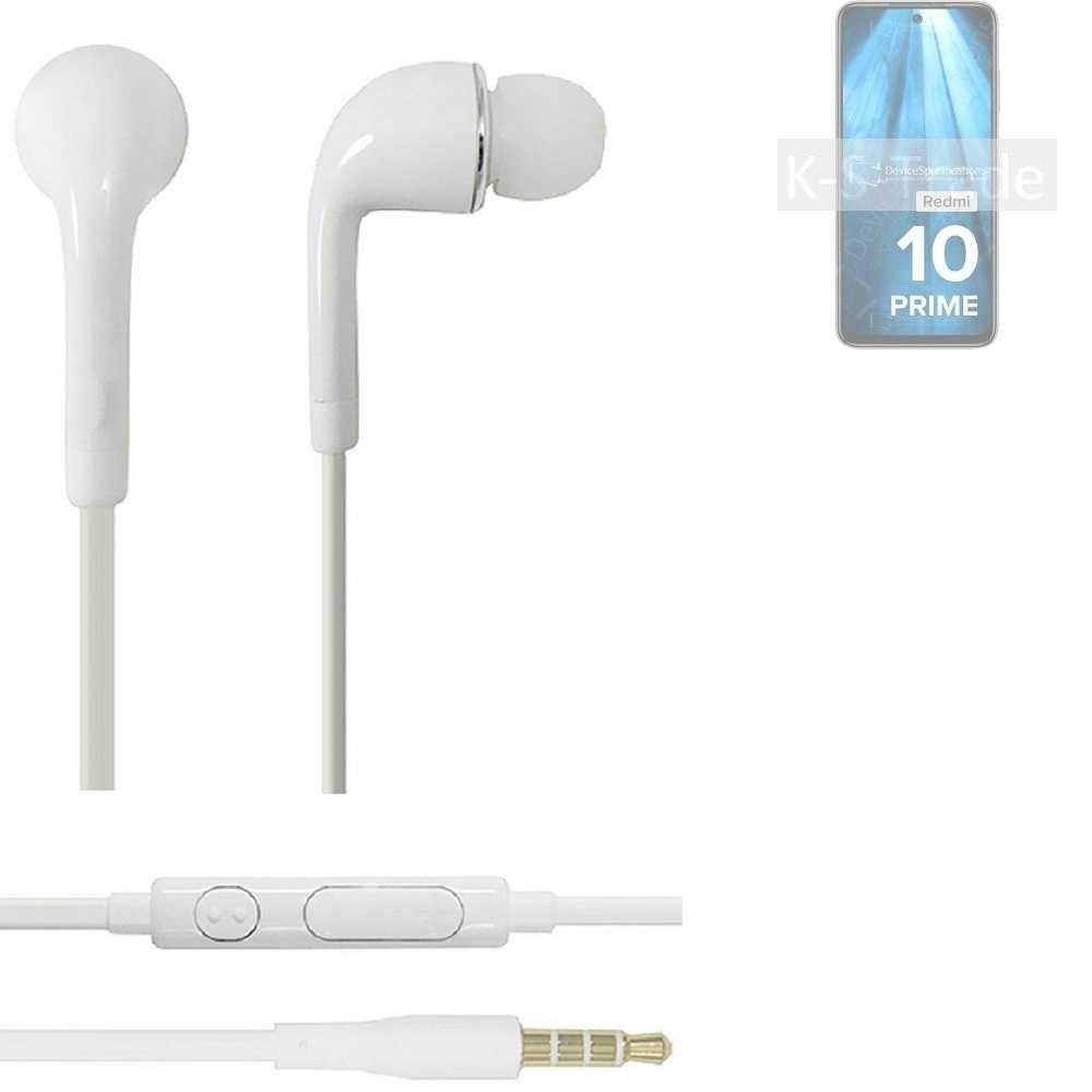 2022 Redmi Headset Xiaomi 3,5mm) Mikrofon 10 In-Ear-Kopfhörer Prime für mit (Kopfhörer K-S-Trade weiß Lautstärkeregler u