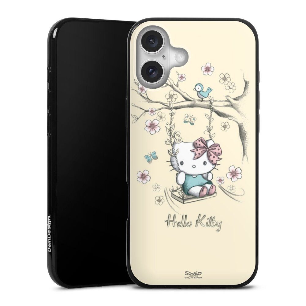 DeinDesign Handyhülle Hello Kitty Fanartikel Offizielles Lizenzprodukt Hello Kitty Natur, Apple iPhone 16 Plus Silikon Hülle Bumper Case Handy Schutzhülle