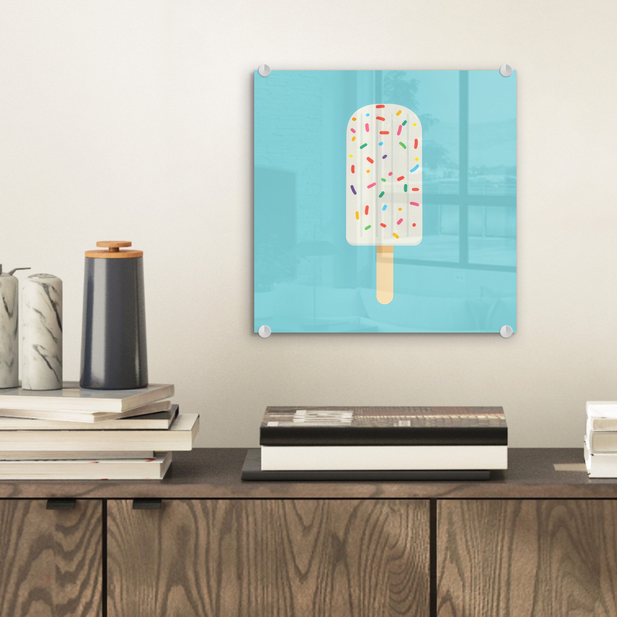 MuchoWow Acrylglasbild Eiscreme - Stiel - günstig online kaufen