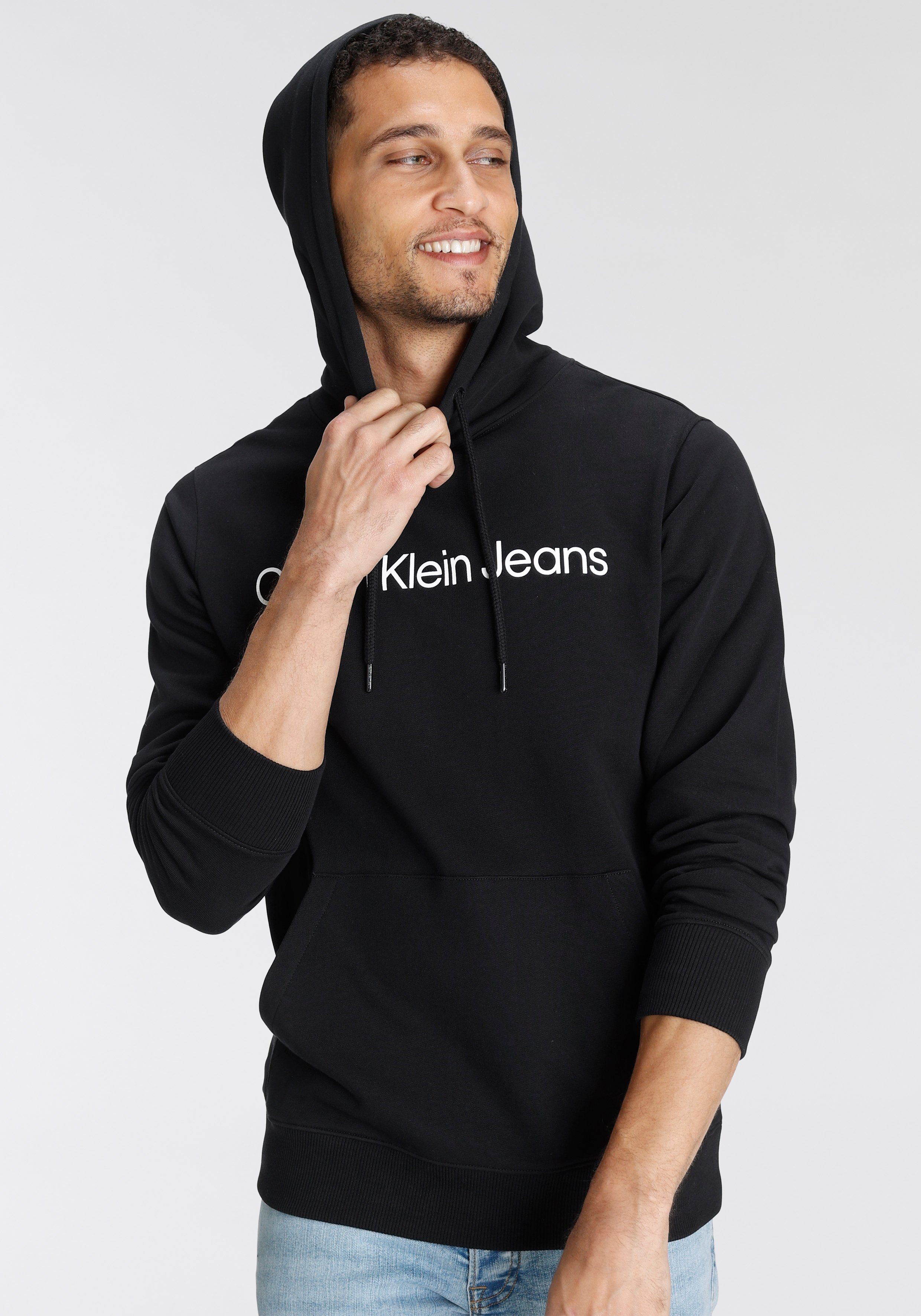 Calvin Klein Jeans CORE Black LOGO Kapuzensweatshirt INSTITUTIONAL HOODIE Ck