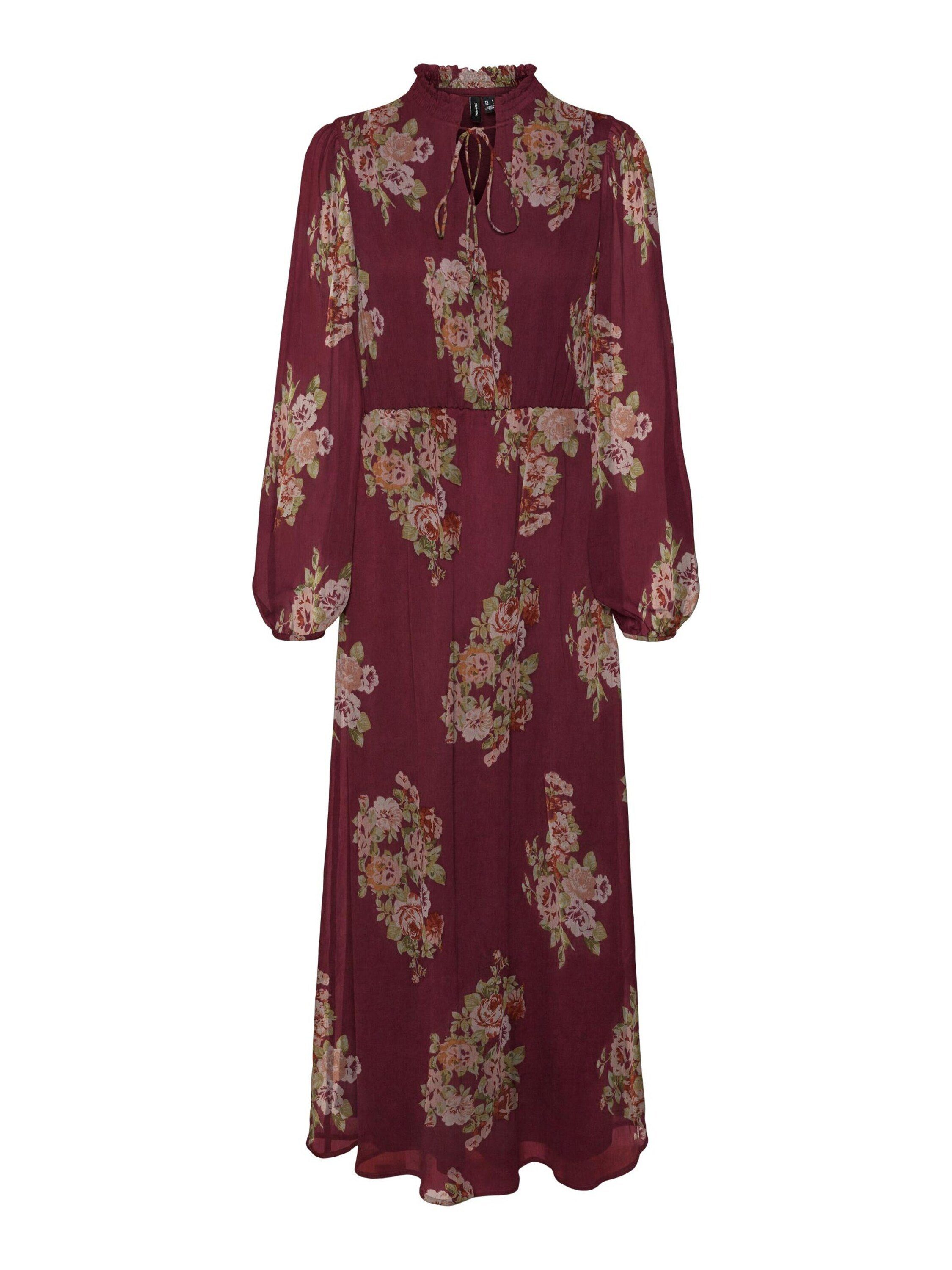 Vero Moda Midikleid MARYA (1-tlg) Drapiert/gerafft