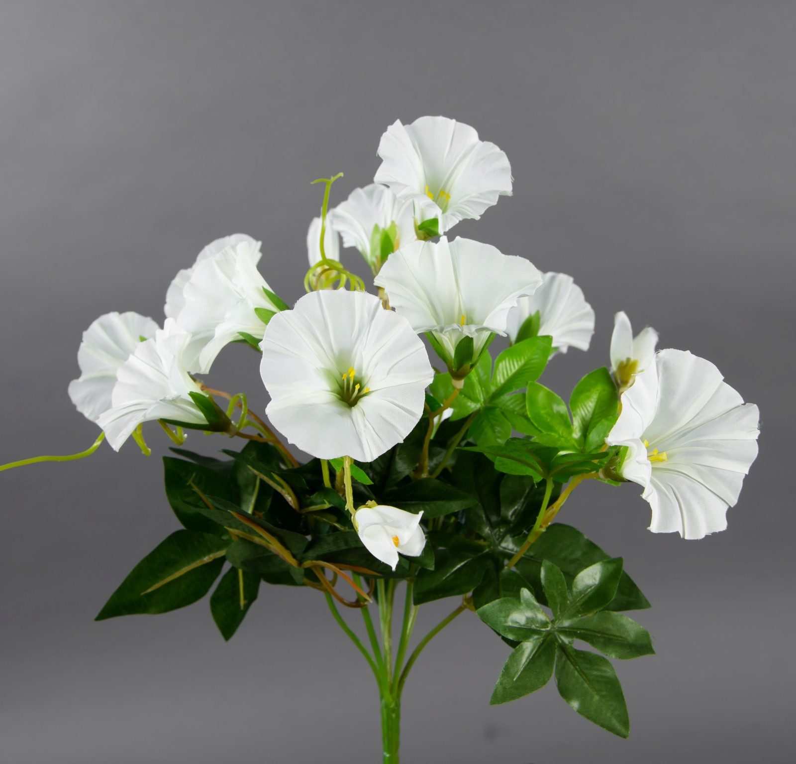 Kunstblume Petunienbusch 28cm ZF Kunstpflanzen künstliche Pflanze Blume Petunie, Seidenblumen Roß, Höhe 28 cm, Weiß