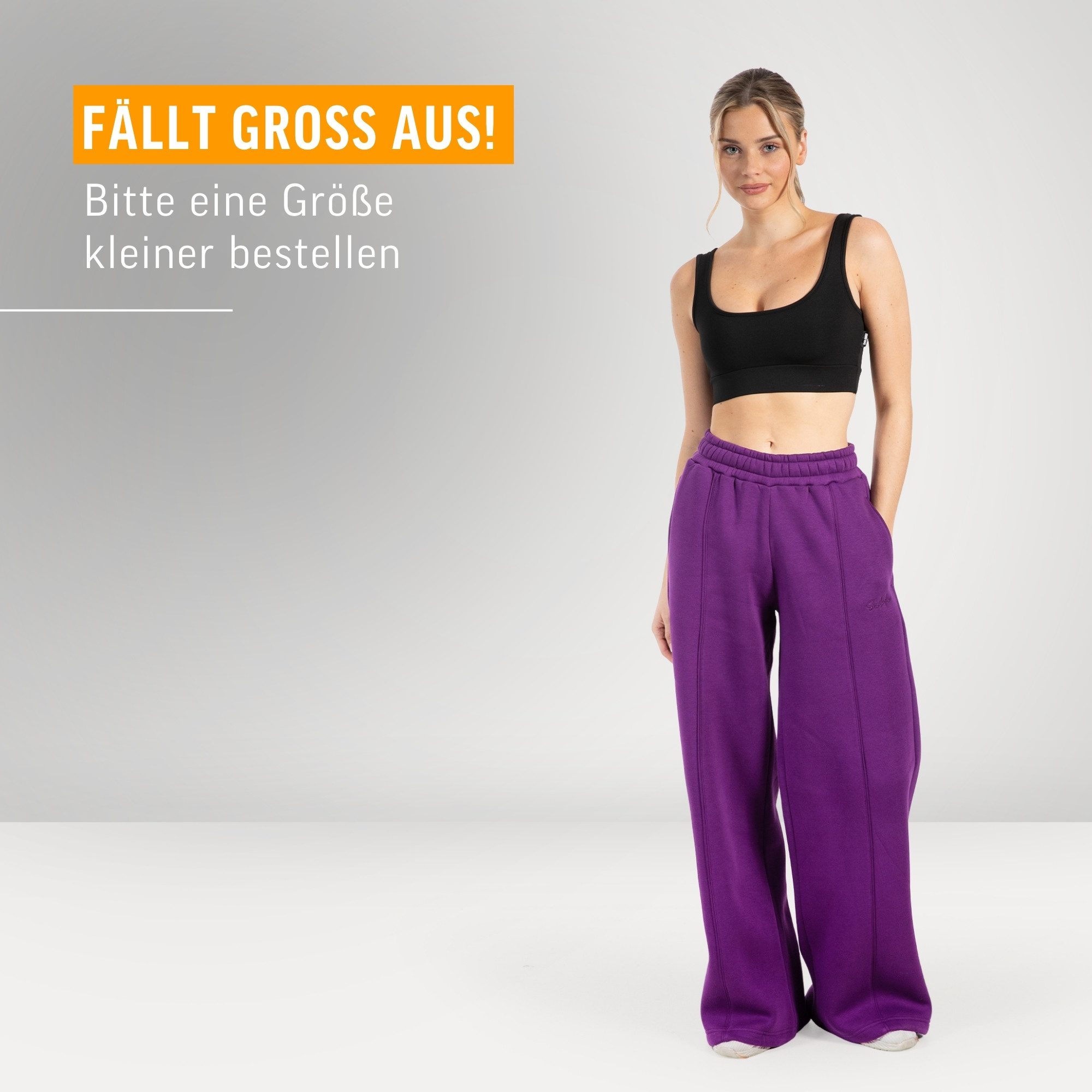 Smilodox Jogginghose Damen Siara, Bequeme Freizeithose mit Seitentaschen, Gym & Homewear Trainingshose mit verstellbarem Beinabschluss