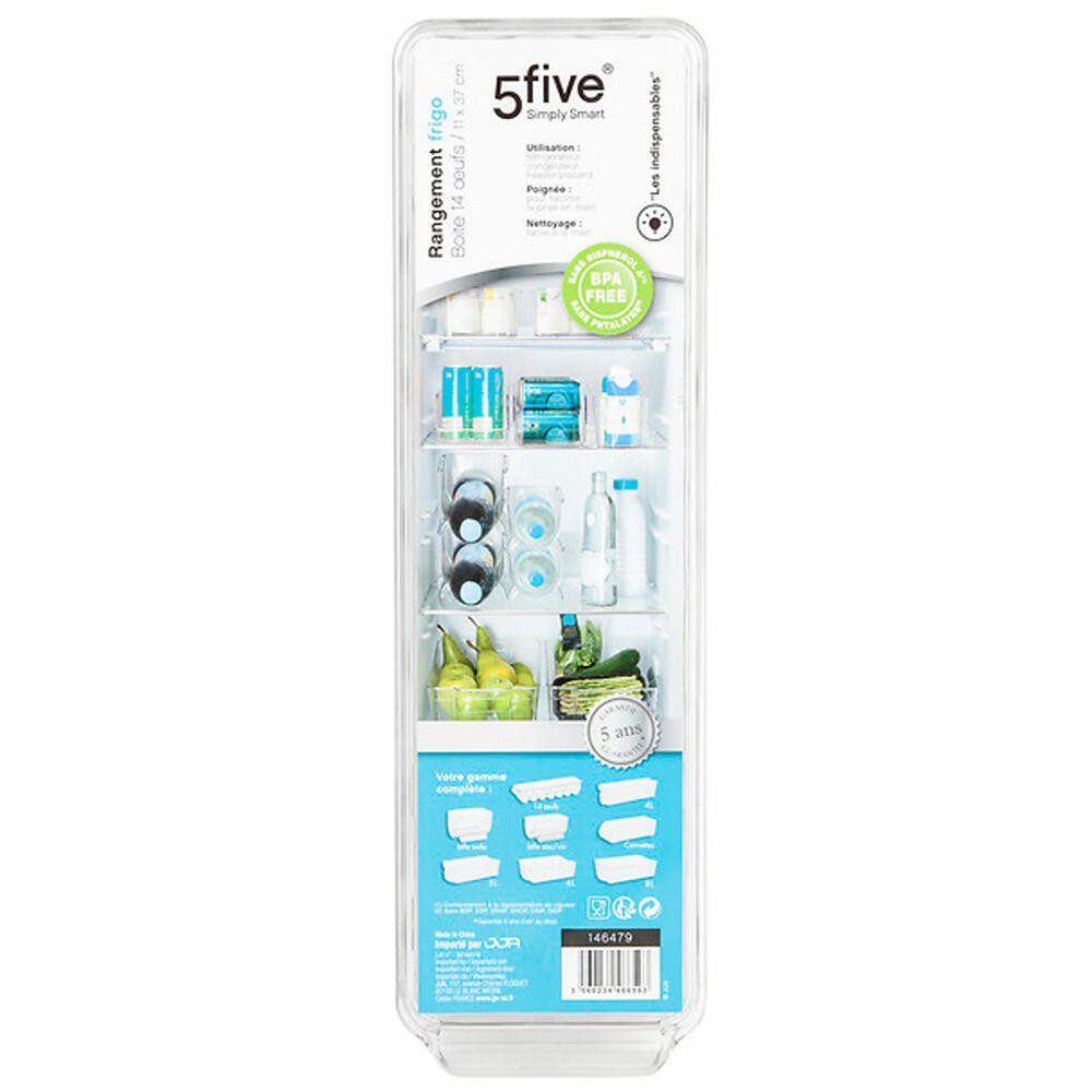 5five Simply Smart Eierkorb Eierablage Smart Fridge für 14 Eier, PET-Kunststoff