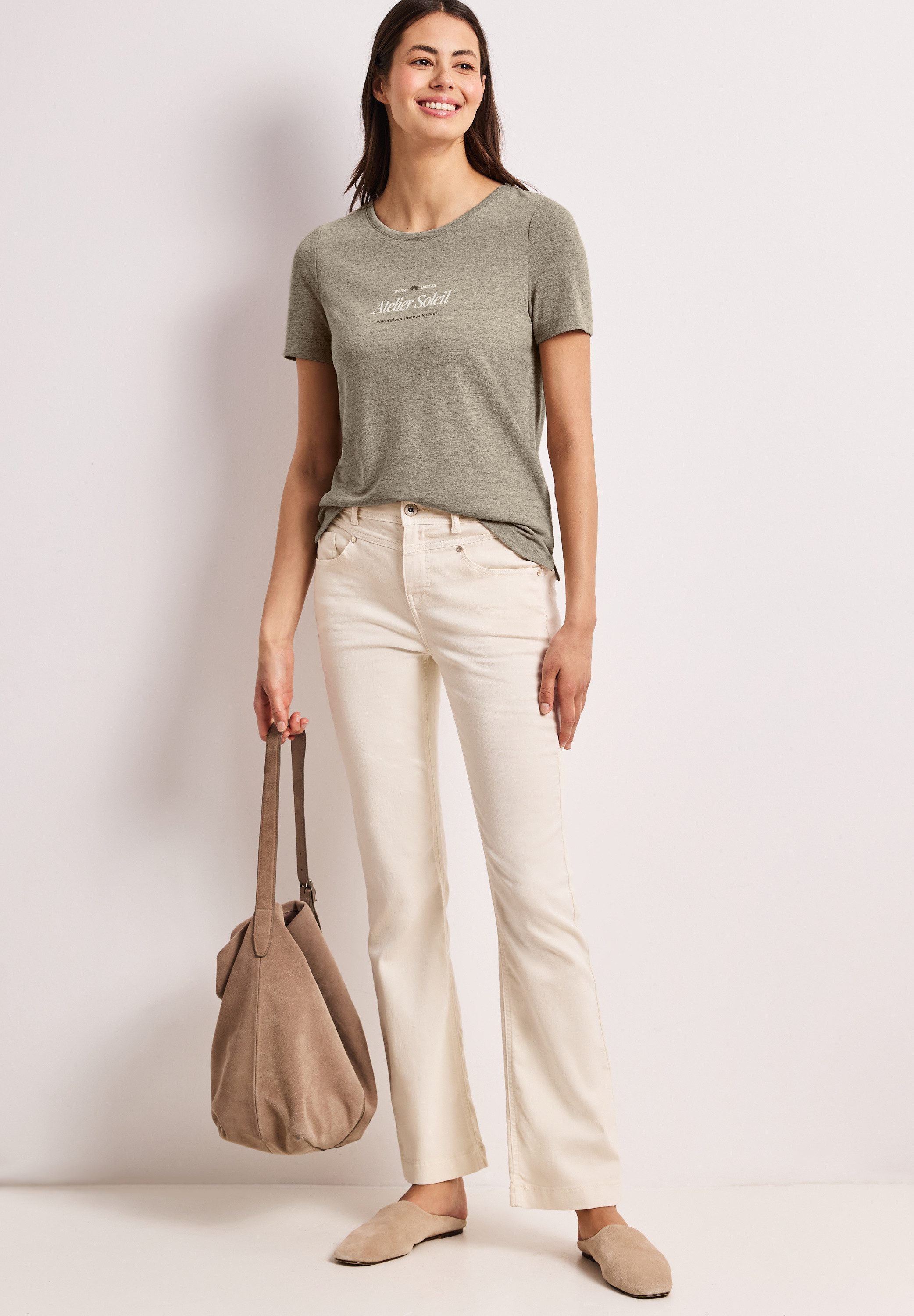STREET ONE T-Shirt in Leinen-Optik – Bild 3 von 5