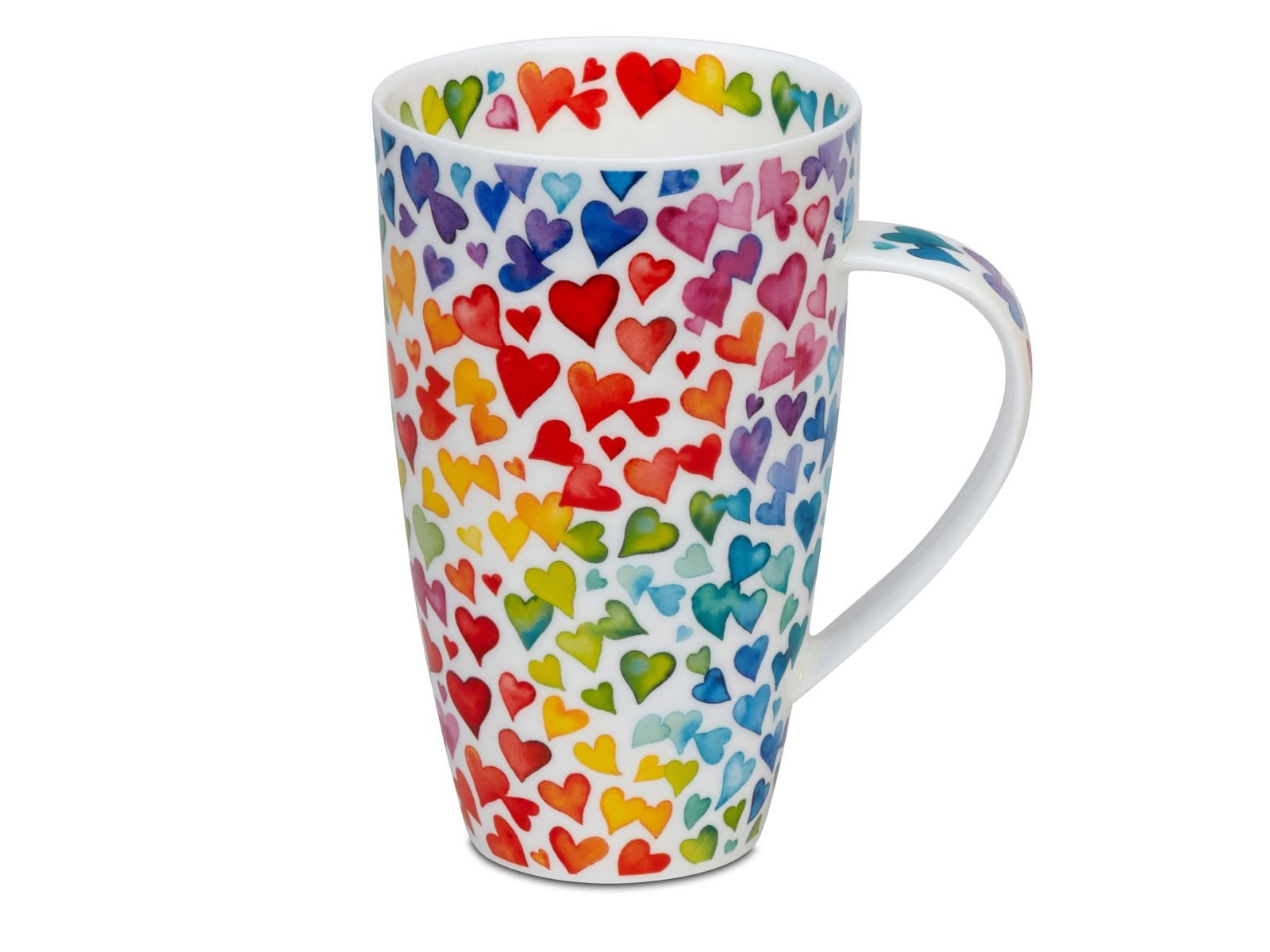 Dunoon Tasse Becher Henley Hot Spots 600 ml Bone China Kaffeetasse 15 cm Teetasse, 1-tlg., Spülmaschinengeeignet