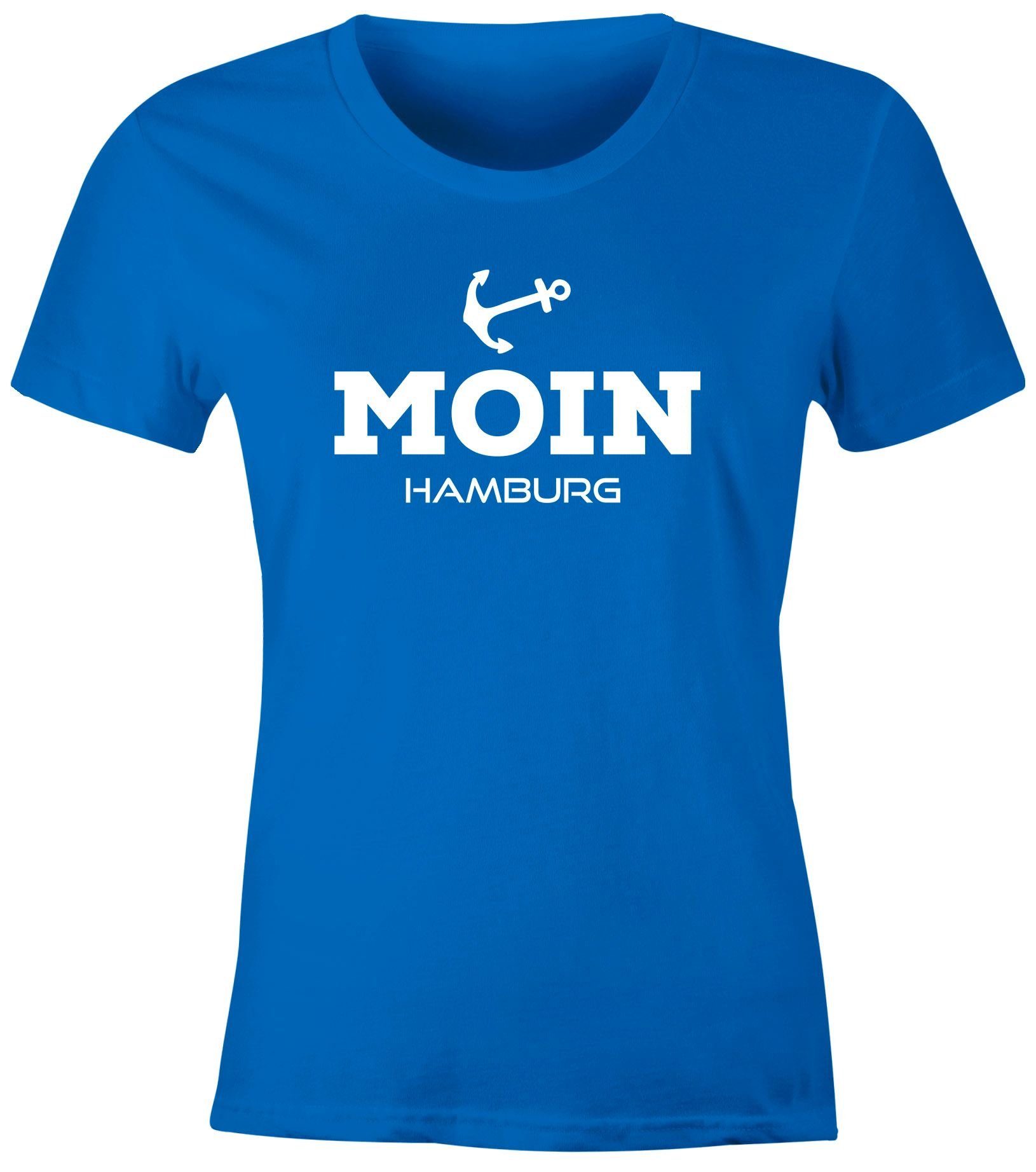 MoonWorks Print-Shirt Damen T-Shirt Moin Hamburg günstig online kaufen