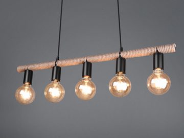 Reality Leuchten LED Pendelleuchte, Dimmfunktion, LED wechselbar, Warmweiß, ausgefallene Edison Seil-lampe für über-n Esstisch mehrflammig, B 80cm