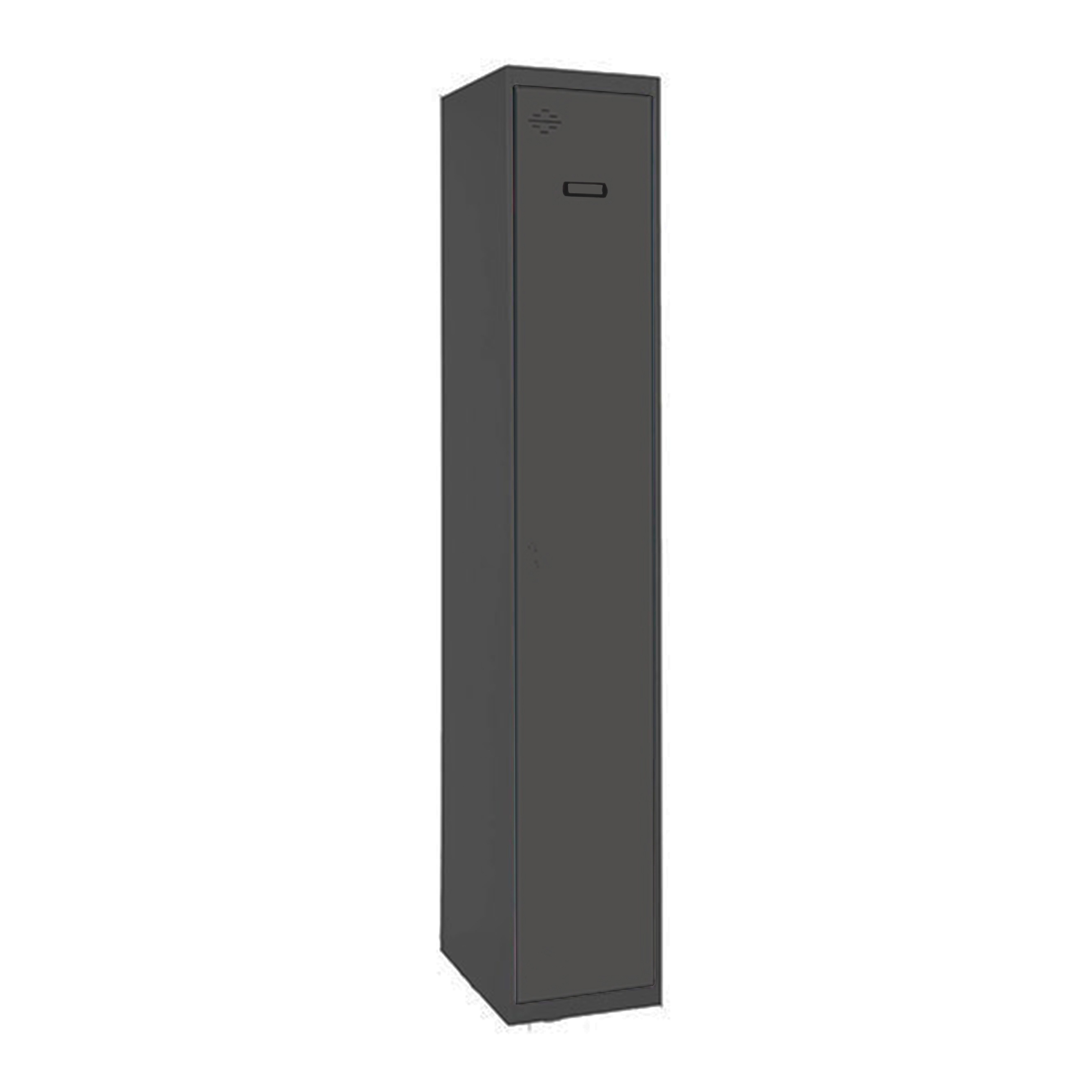PROREGAL® Spind Schließfach AMEGO 180x30x50cm 1 Abteil Grundmodul Anthrazit-Anthrazit