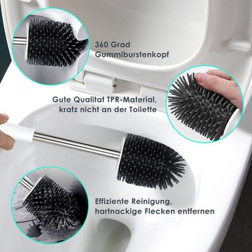 Randaco WC-Reinigungsbürste Silikon Toilettenbürste Steril WC Bürste Bürste Klobürste WC 2 in 1, (1-tlg)