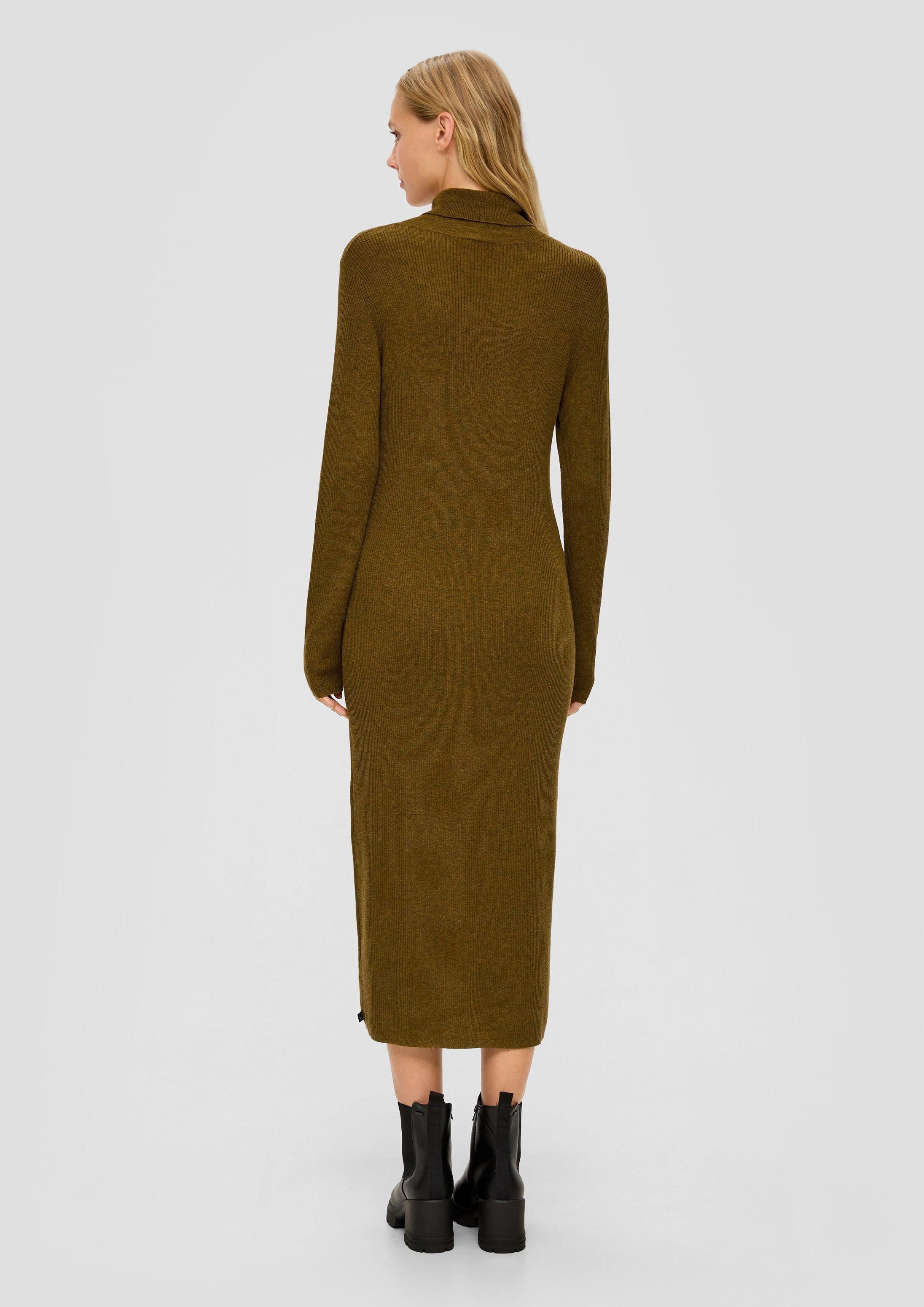 QS Midikleid Kleid Midikleid aus Feinstrick