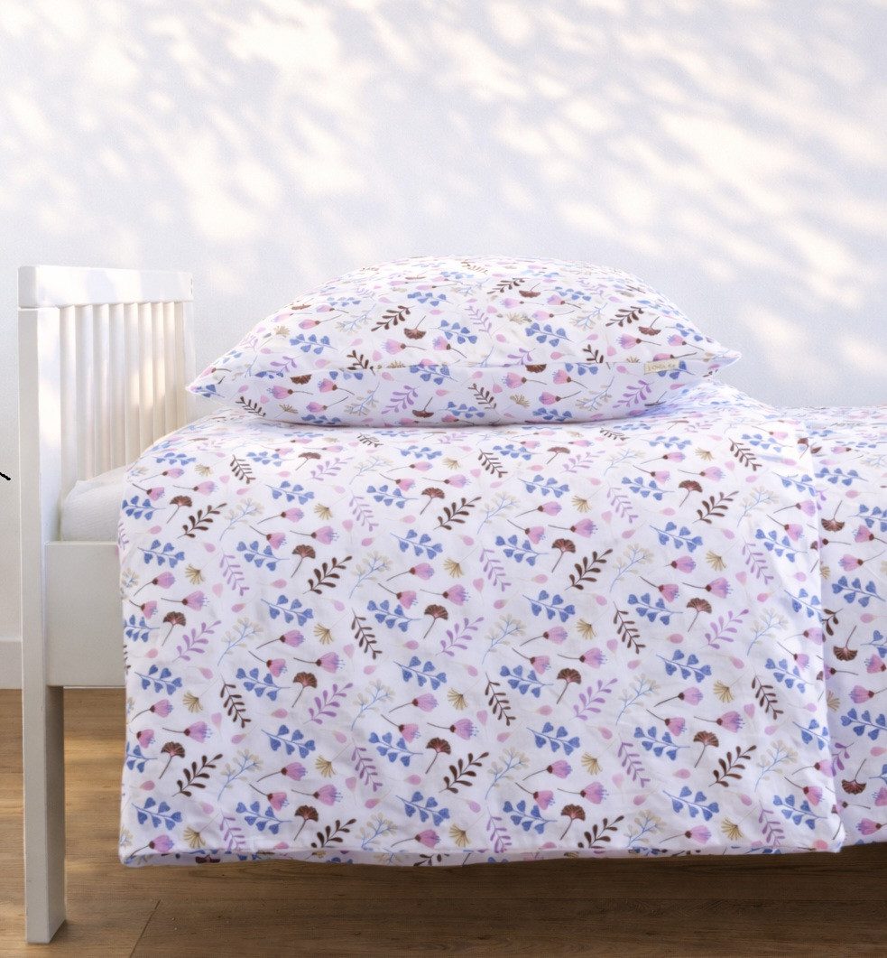 Loolay Kinderbettwäsche Set Baumwolle Baby & Kinder, 2-teilig, viele Größen IKEA Blumen ROSA, Alle gängigen Bettgrößen für Kinder, Jugend und Erwachsene!