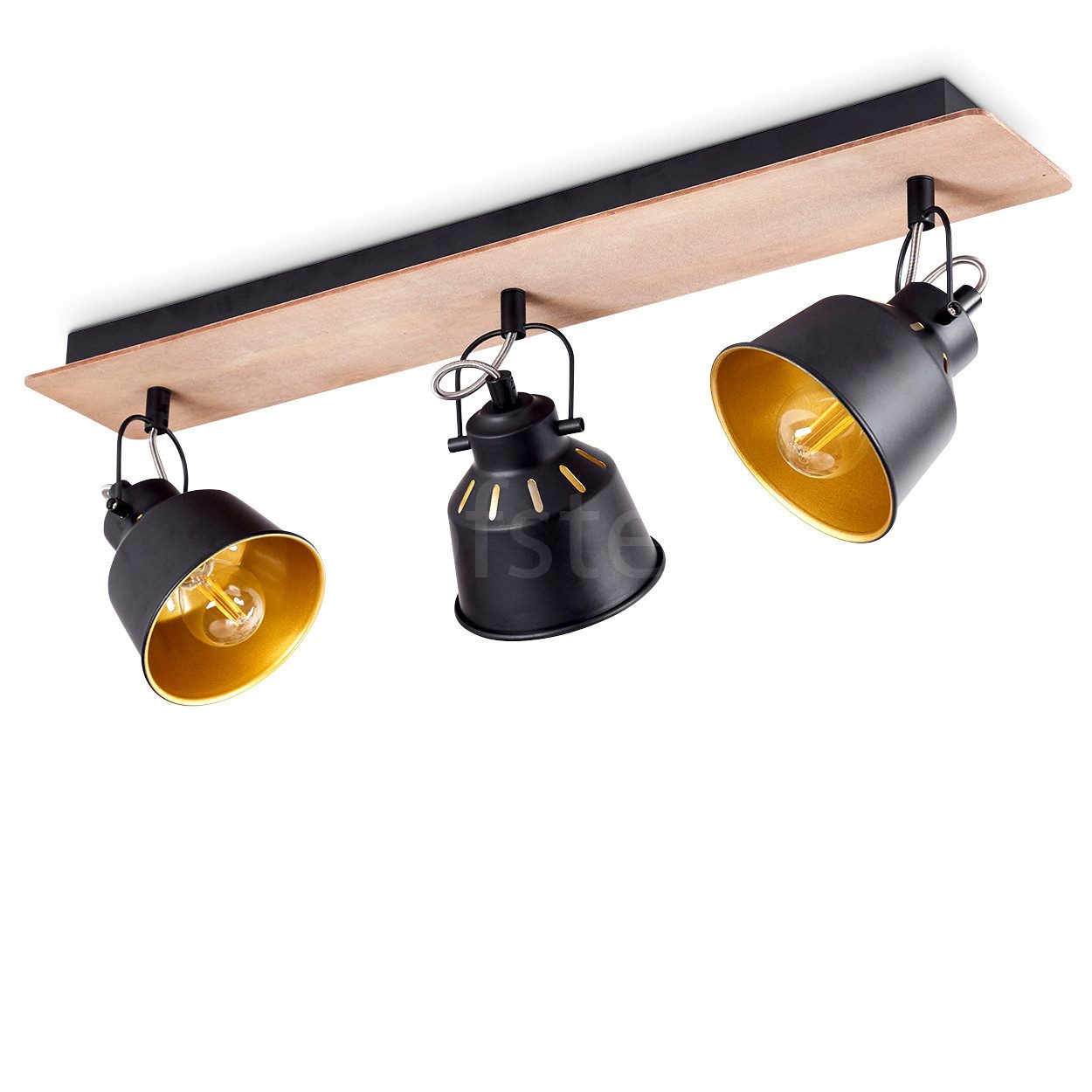 hofstein Deckenleuchte »Rimini« verstelllbare Deckenlampe, Metall/Holz, günstig online kaufen