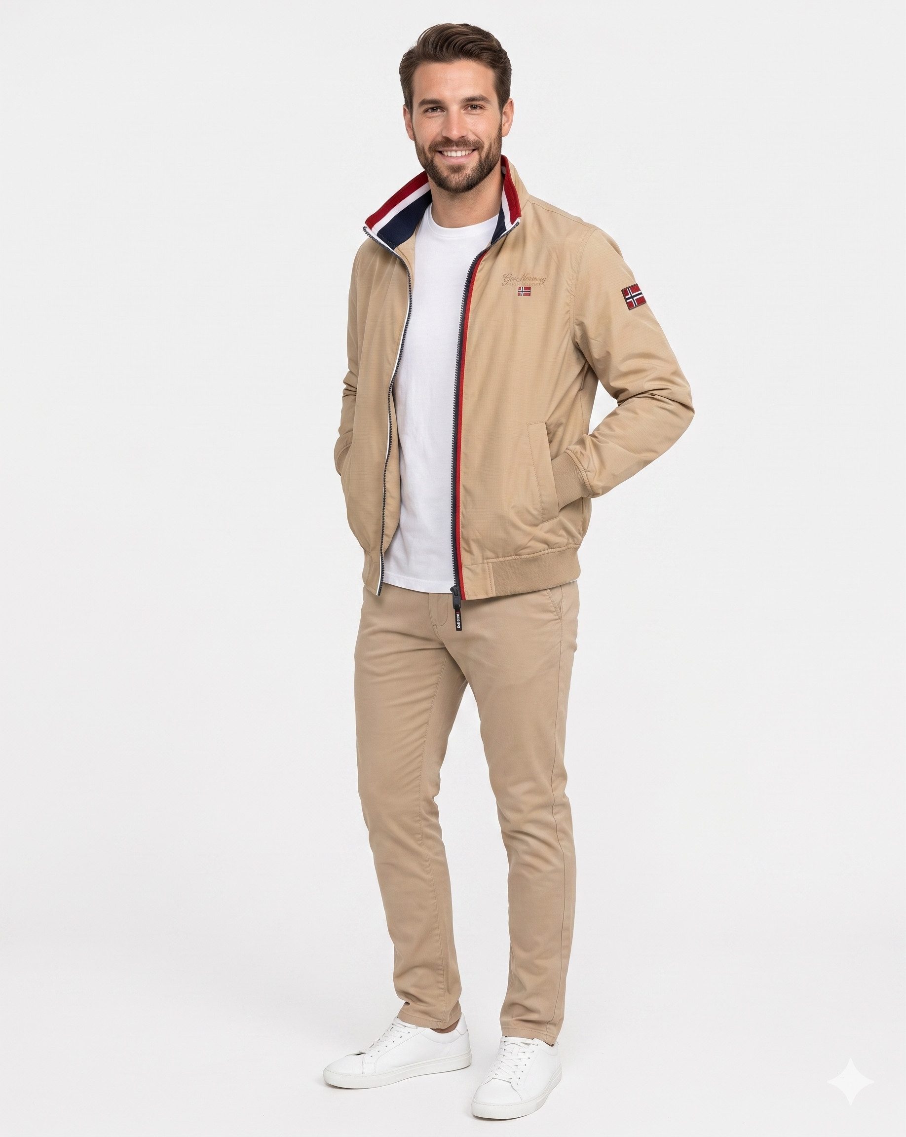 Geographical Norway Steppjacke Herren Leichte Übergangsjacke, Windbreaker Blouson für Herbst Freizeit