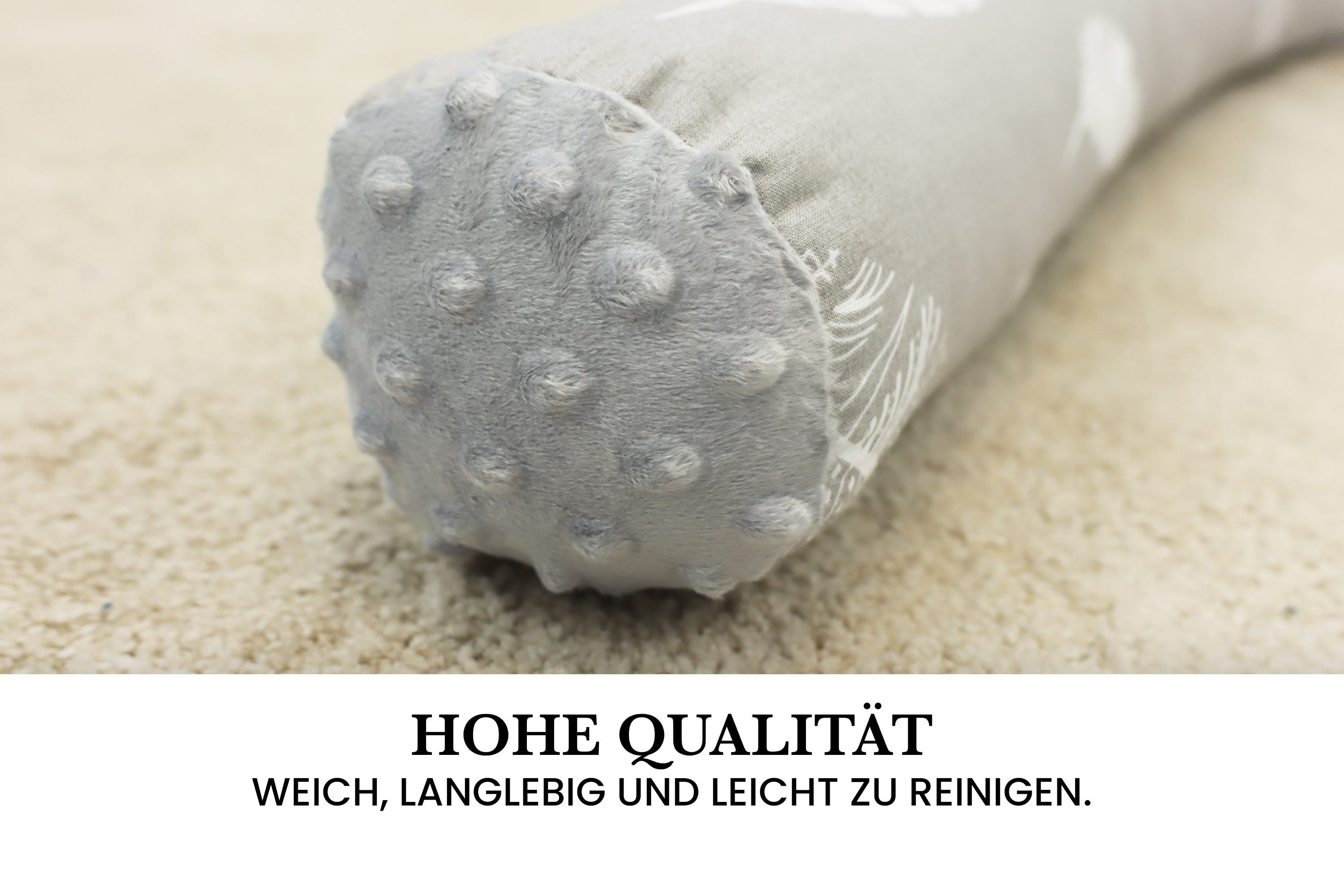Amilian Nestchenschlange Bettschlange 210cm - Seitenschläferkissen - Nestschlangen, (Nestchenschlange für Kinderbett, Nestchen, Bettumrandung als Kopfschutz, Ka – Bild 4 von 5