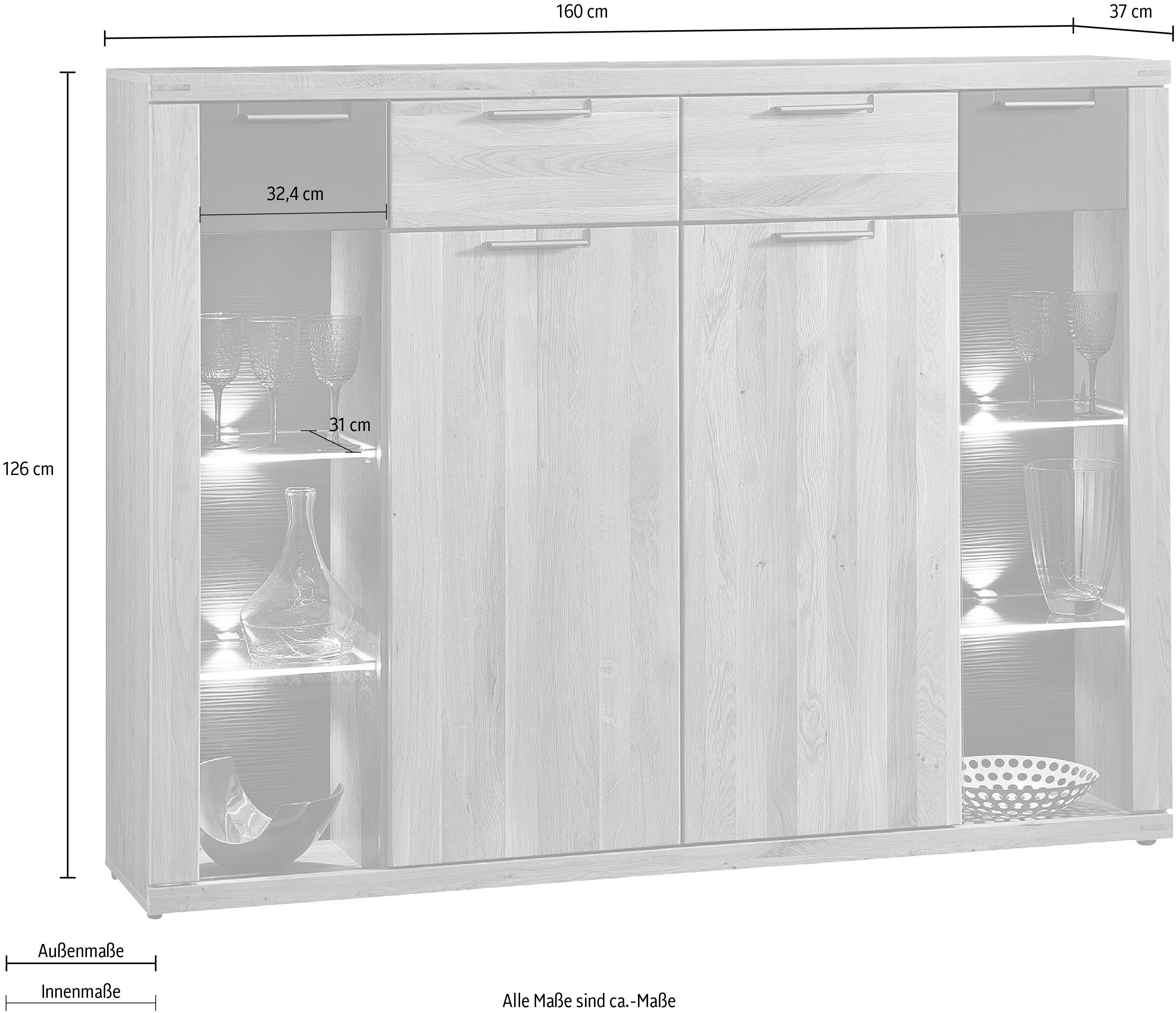 Innostyle Highboard »Bianco«, mit Soft-Close-Funktion, inkl. Beleuchtung-Otto