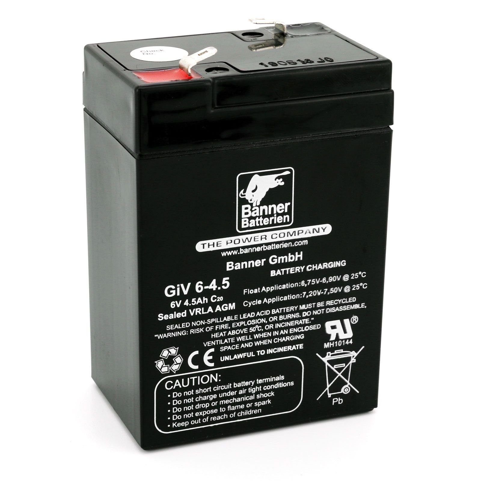 Banner Batterien Batterie Stand by Bull 6 Volt 4,5 Ah GIV 06-4.5 Batterie, 6 Volt 4,5 Ah GiV 06-4,5