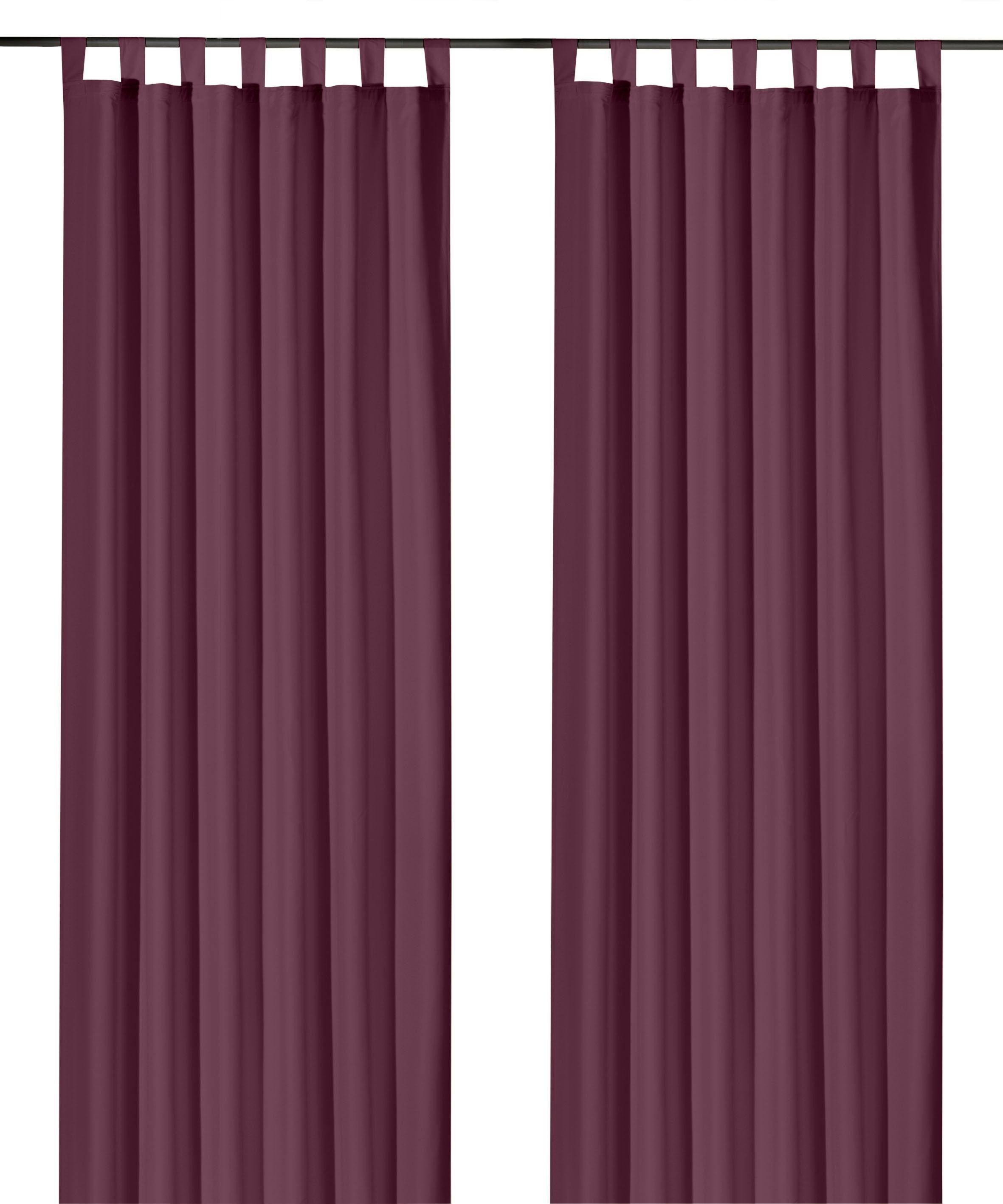 Weckbrodt Vorhang Vito (1 St), Schlaufen, blickdicht, Satin, Microvelour, blickdicht, Unifarben, Gardine, Store