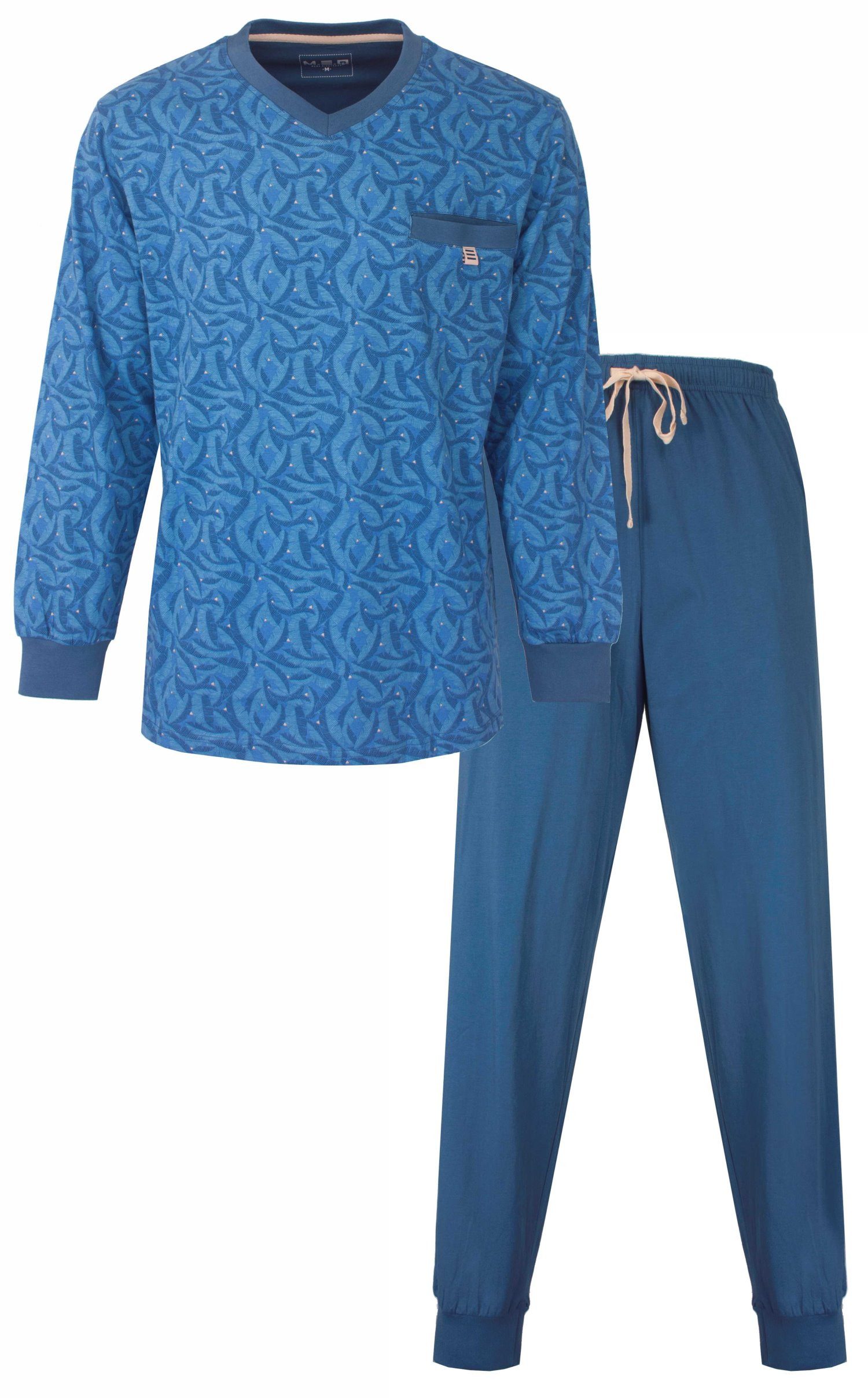 M.E.Q. Schlafanzug Herren Pyjama langv mit günstig online kaufen