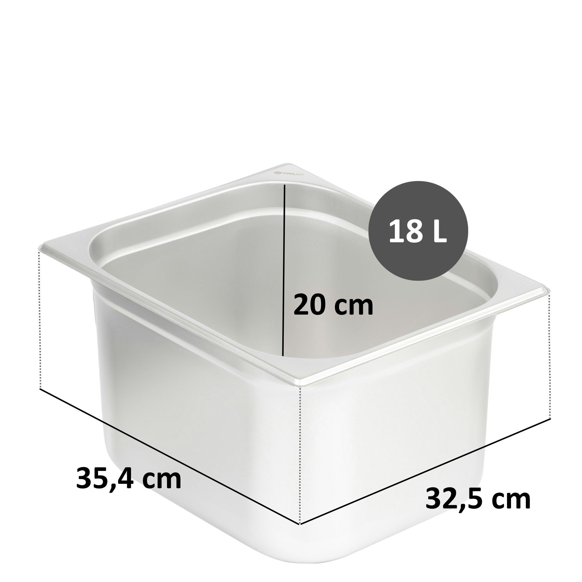 Mahlzeit Thermobehälter GN Behälter 2/3 Chafing Edelstahl Edelstahl, 2/3 für Dish 1x mm, 200 mit Höhe mit mm), Deckel, 2-tlg., (Set, Deckel(200 Wärmebehälter, Behälter GN