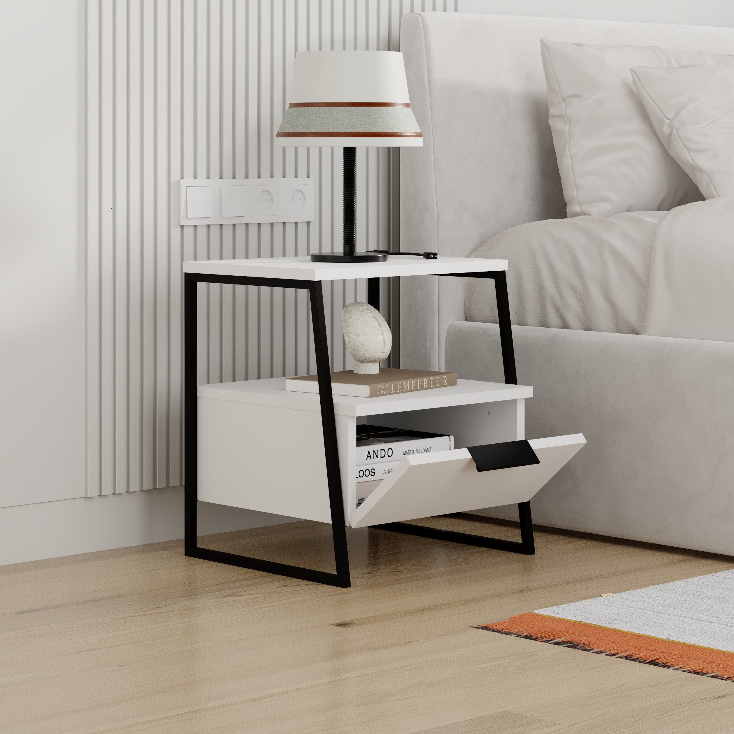 Decortie Nachttisch Pal Moderner Nachttisch, 45 x 41 x 50 cm (1 Tisch), Mod günstig online kaufen