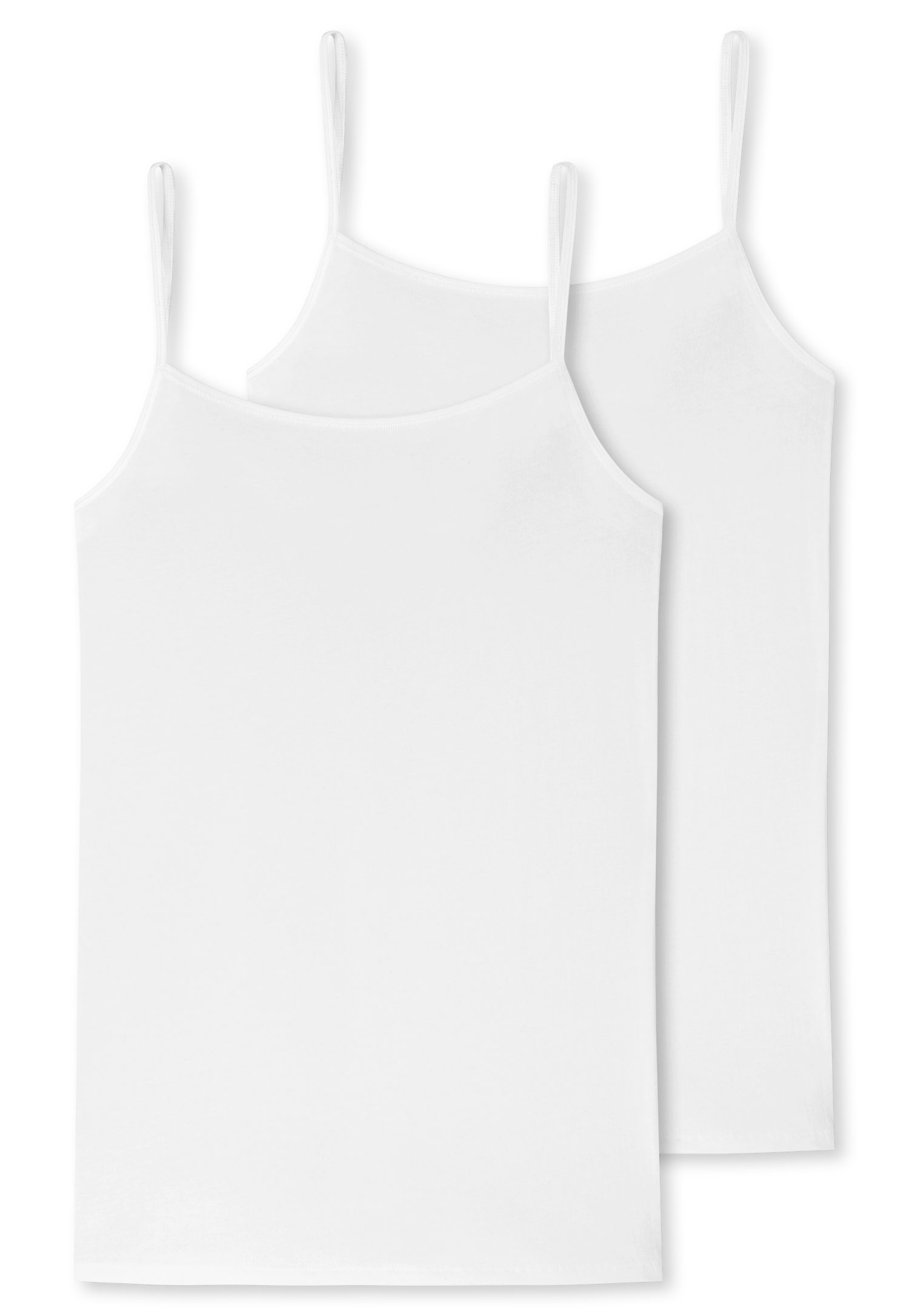 Schiesser Spaghettitop 95/5 (2er Pack) schmale Träger, Single-Jersey Qualität, Cotton-Mix