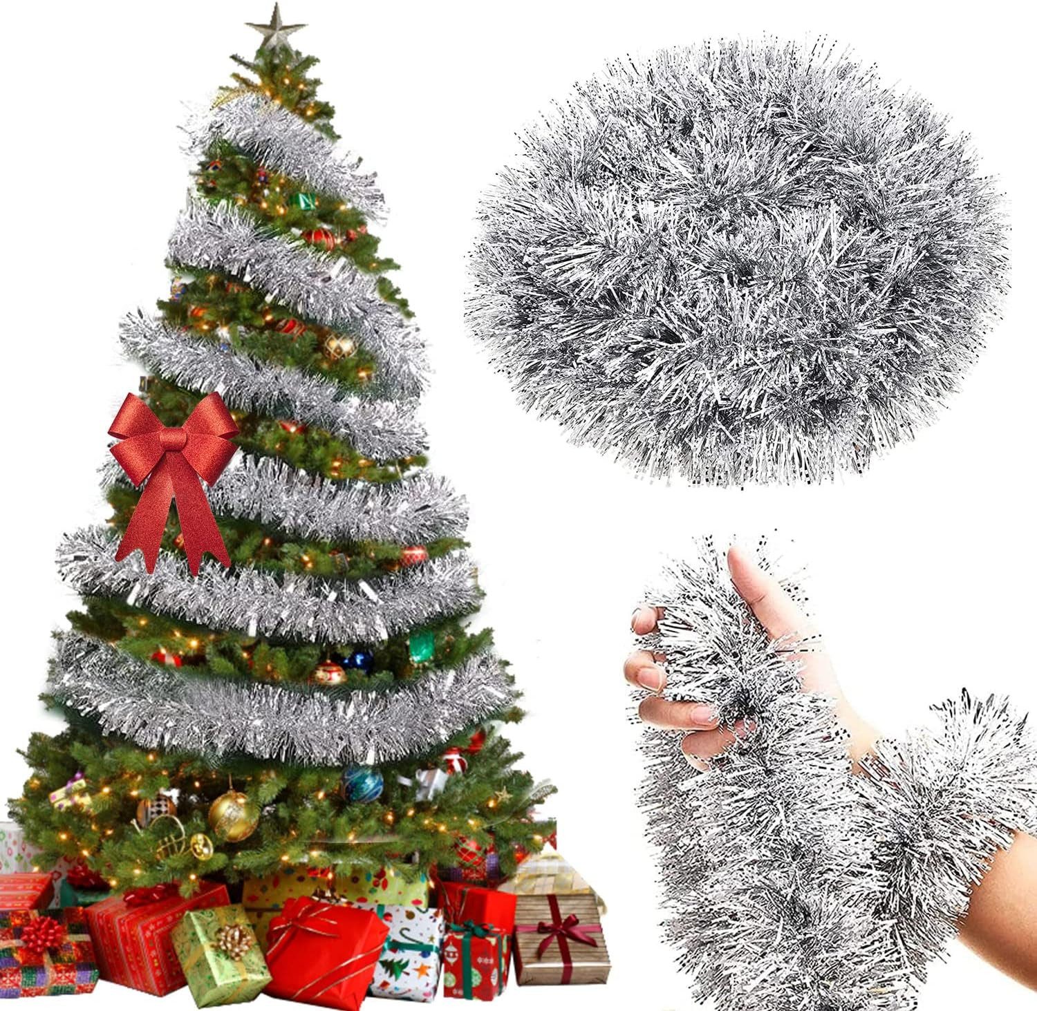 Kunstgirlande Weihnachtsgirlande, DIY Geschmückt Weihnachtsbaum Drahtkranz, günstig online kaufen